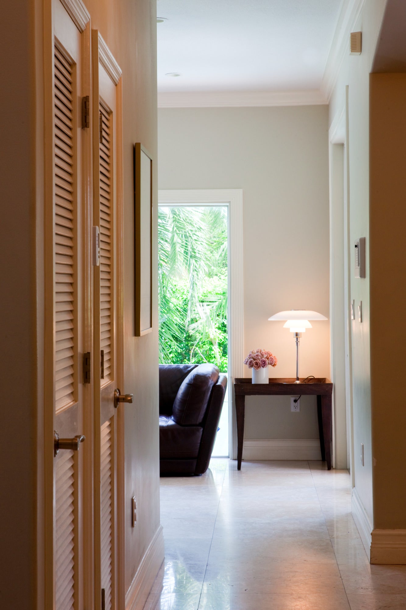 Tischlampe PH 4½-3½ weiß mit verchromtem Fuß