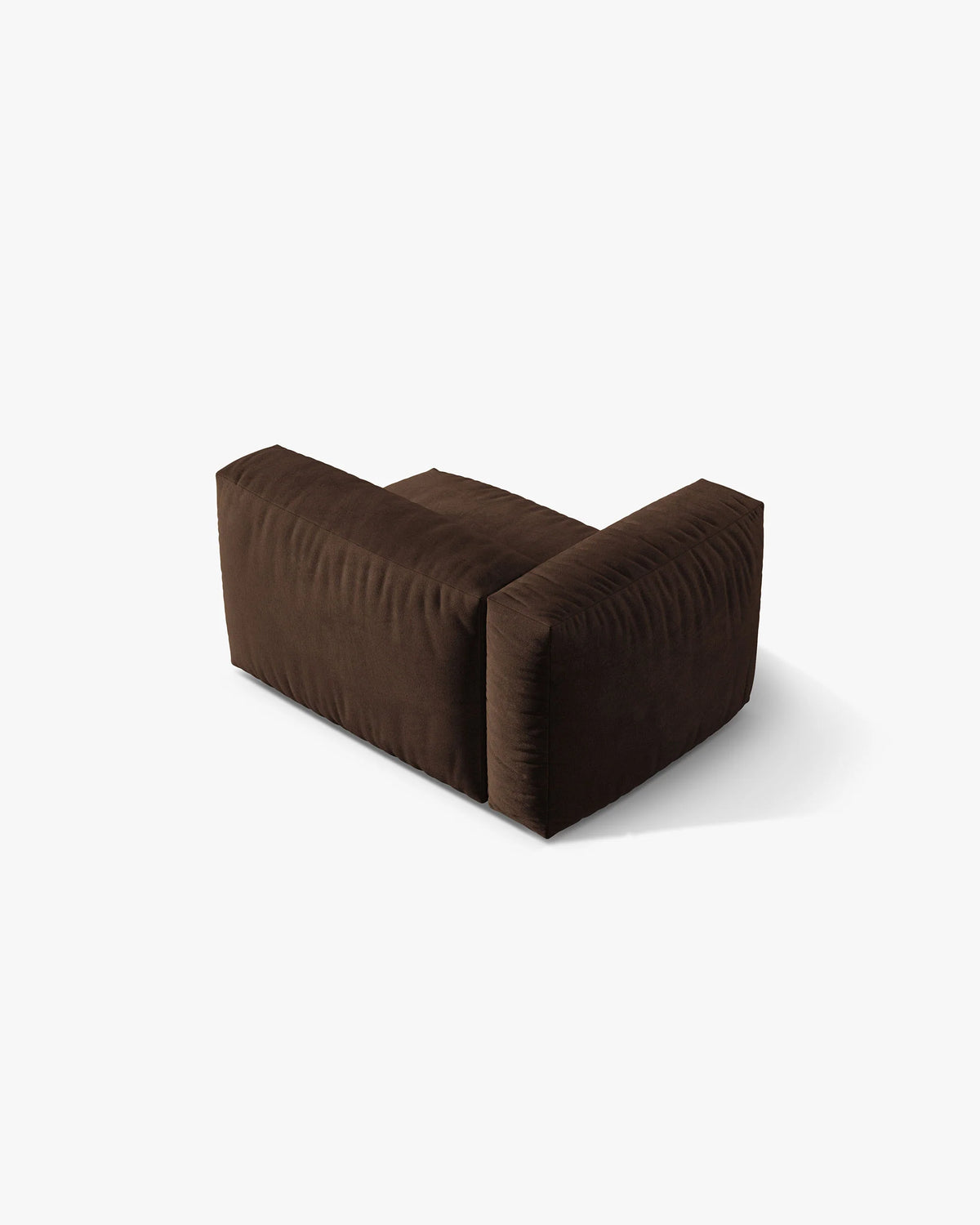 Sofa modulare aus Samt MARTINA - linkes Modul in Schokoladenfarbe