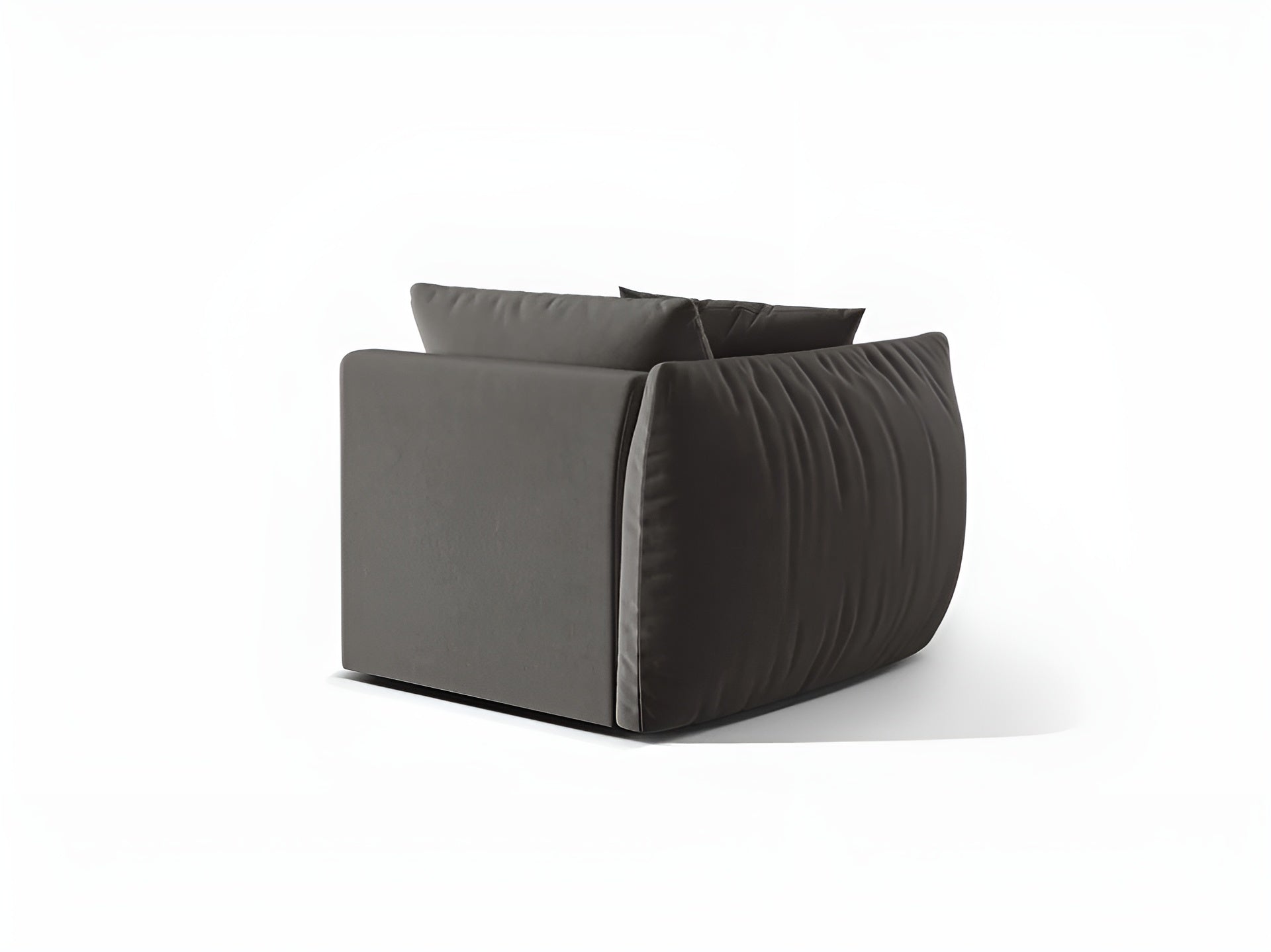 Modulares Samtsofa CHRIS - linkes Element in Dunkelgrau