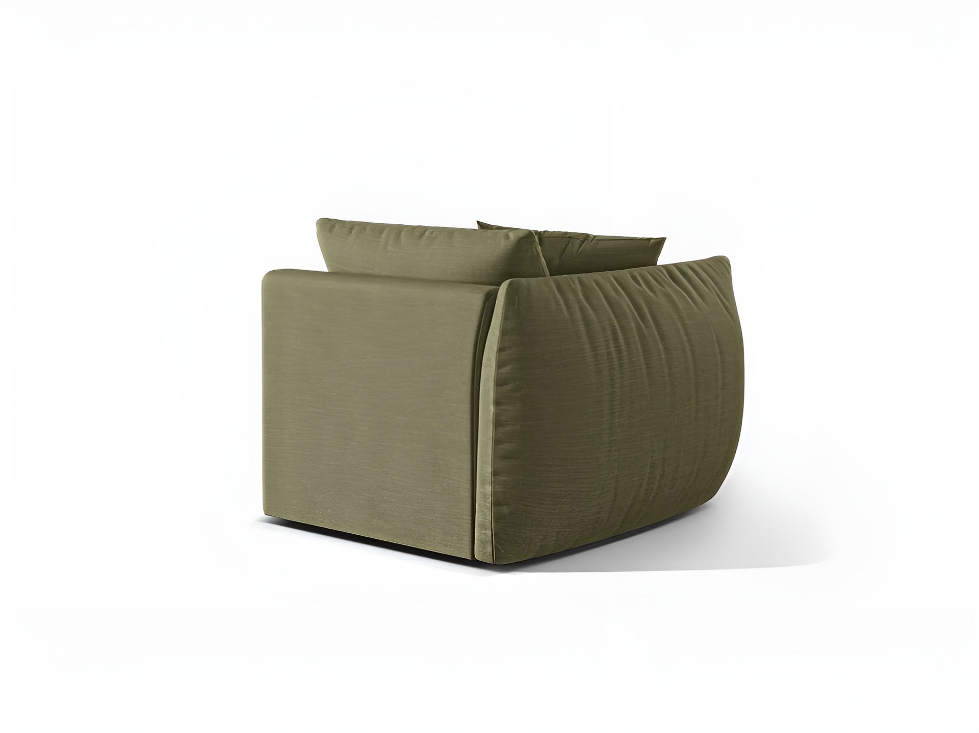 Modulares Sofa CHRIS - linkes Element in hellgrünem Chenille