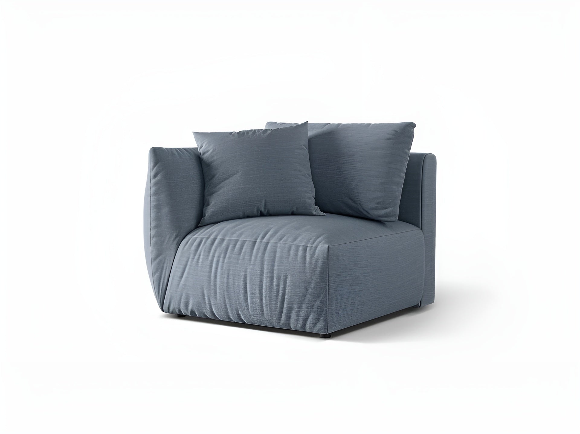 CHRIS Modular Sofa - Left Element Light Blue Chenille