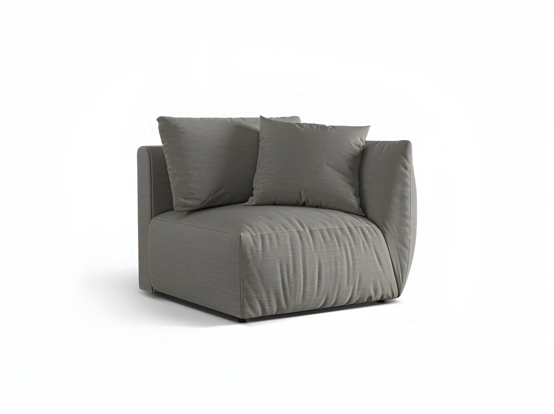 Modulares Sofa CHRIS - rechte Element graues Chenille