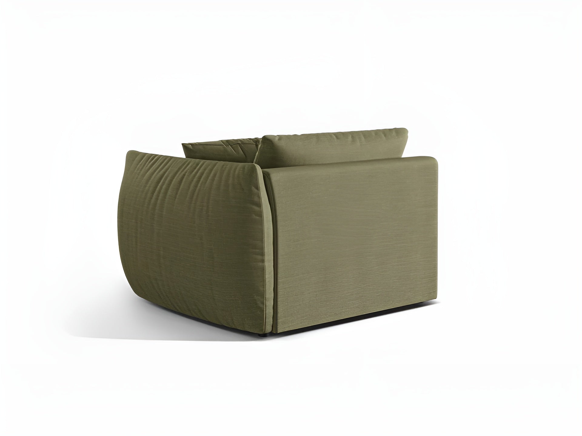 Modulares Sofa CHRIS - breites rechte Element in grünem Chenille