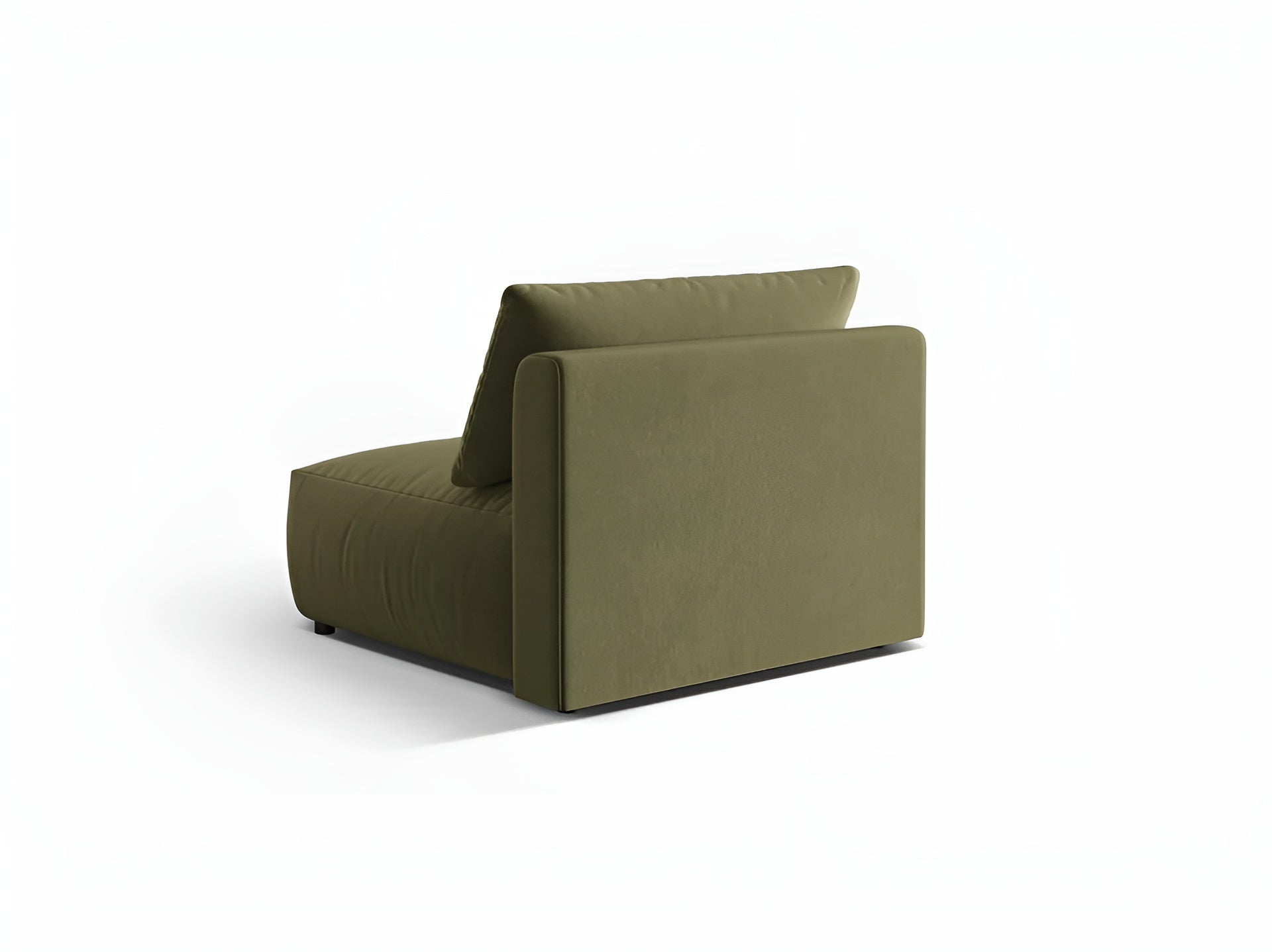 Modulares Samtsofa CHRIS - breites mittleres Element in Hellgrün