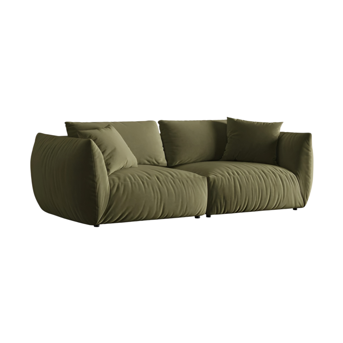 Sofa aus Samt für 4 Personen CHRIS hellgrün
