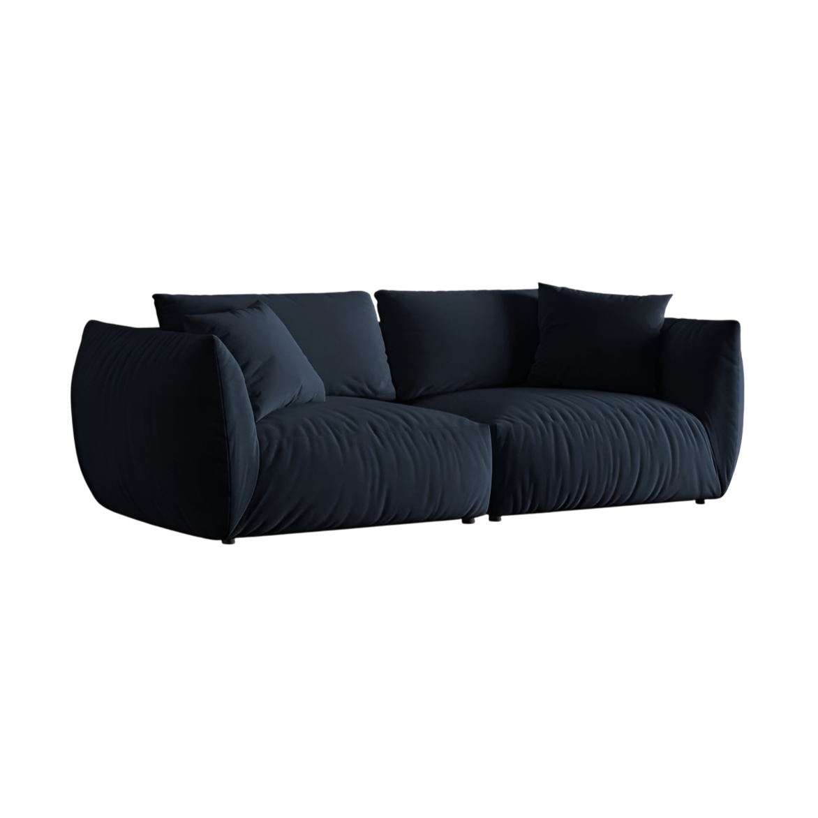 Sofa aus Samt für 4 Personen CHRIS königsblau