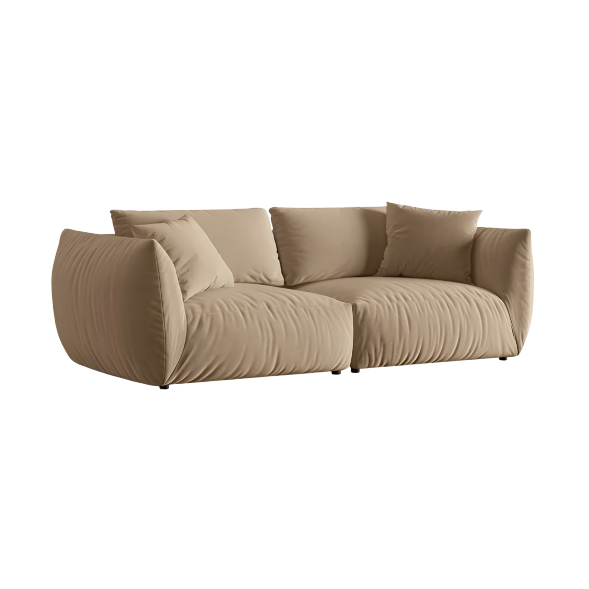 CHRIS sand velvet 4-seater sofa