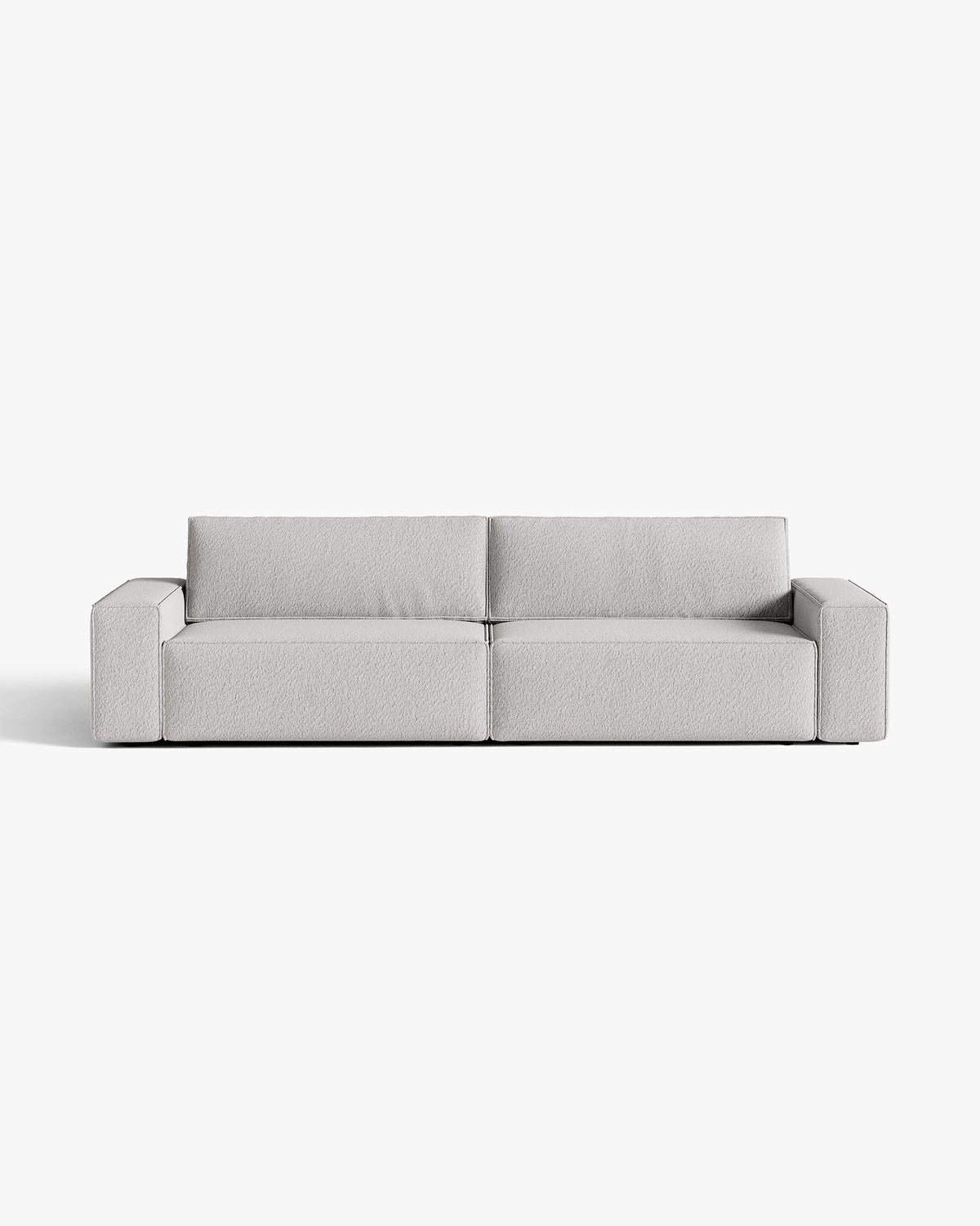 Sofa für 3 Personen mit Schlaffunktion JODIE graues Boucle