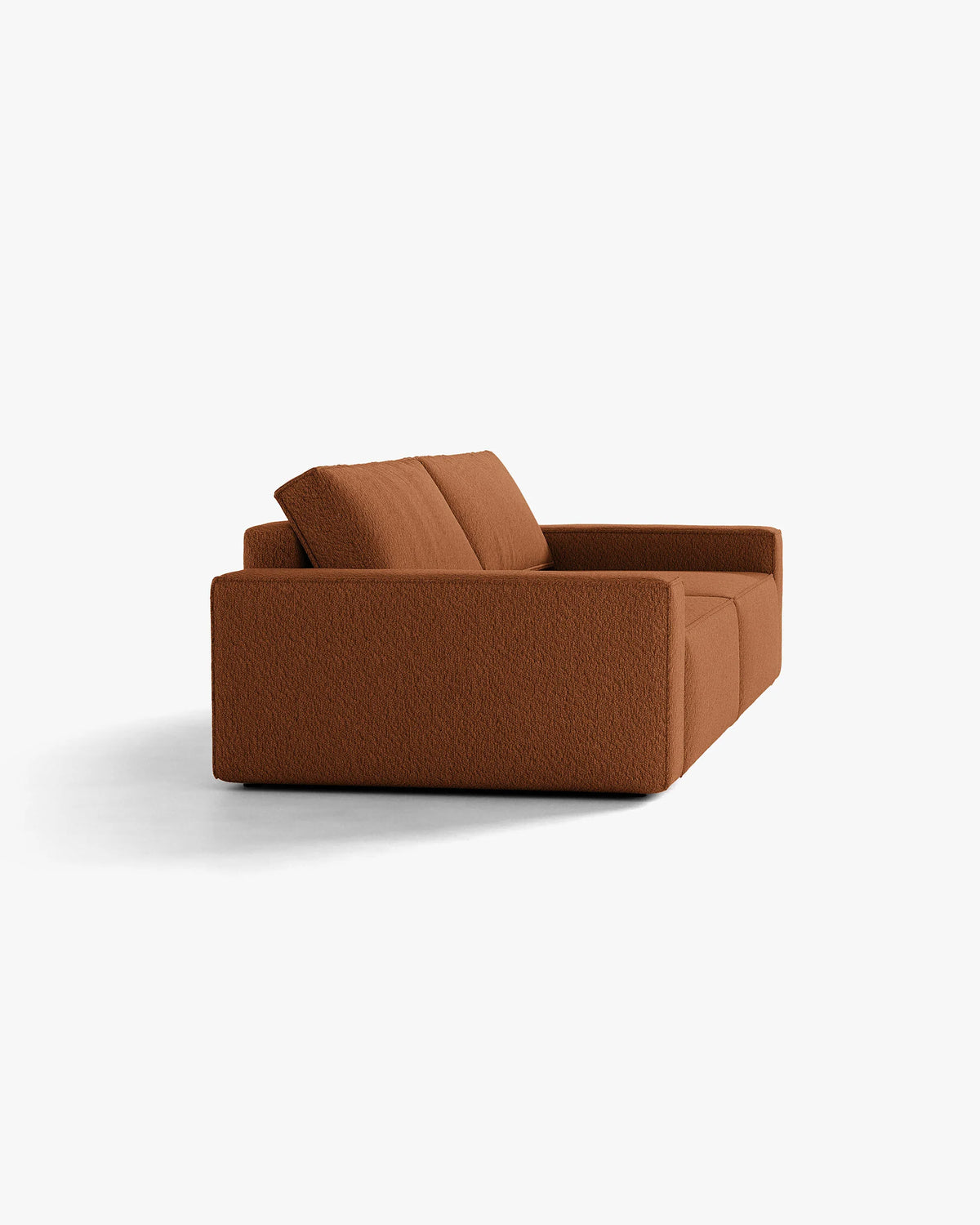 Sofa für 3 Personen mit Schlaffunktion JODIE ziegelrotes Boucle