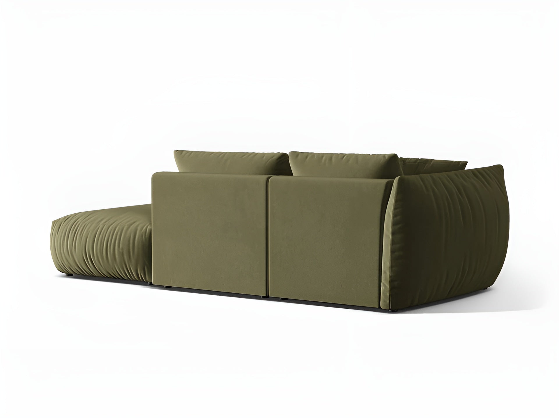 Modulares Samtsofa für 3 Personen rechtsseitig CHRIS hellgrün