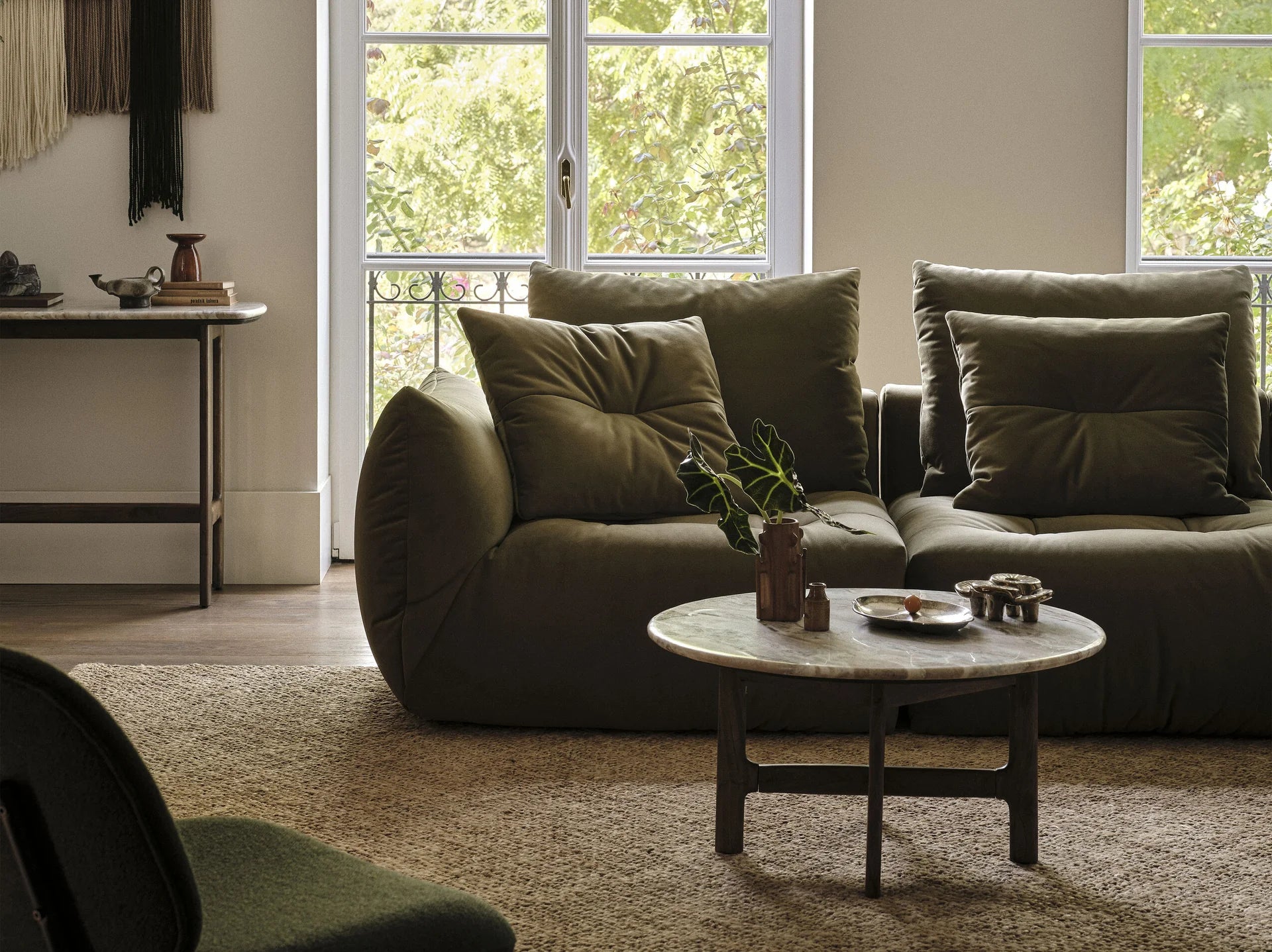Blüte 4-Personen-Sofa Beige