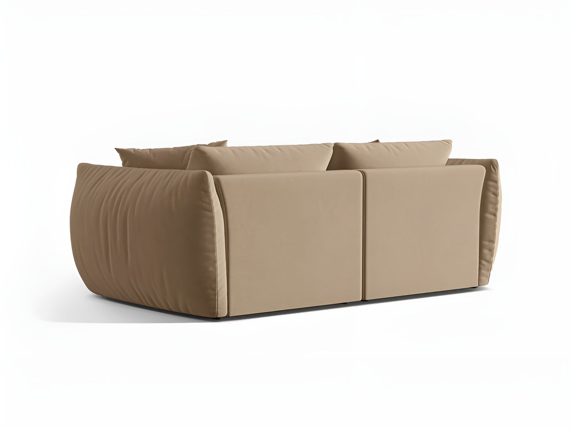 Sofa aus Samt 3-sitzig CHRIS sandfarben