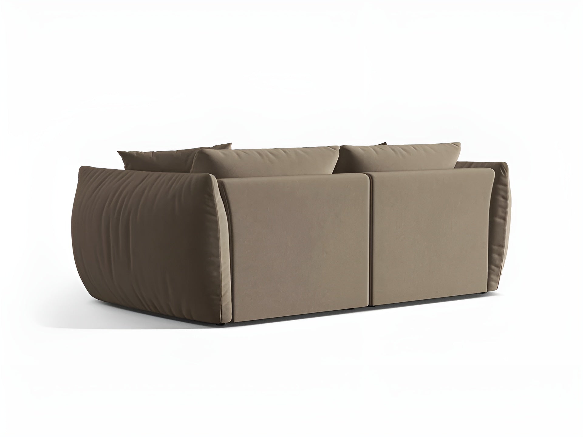 CHRIS light brown velvet 3-seater sofa