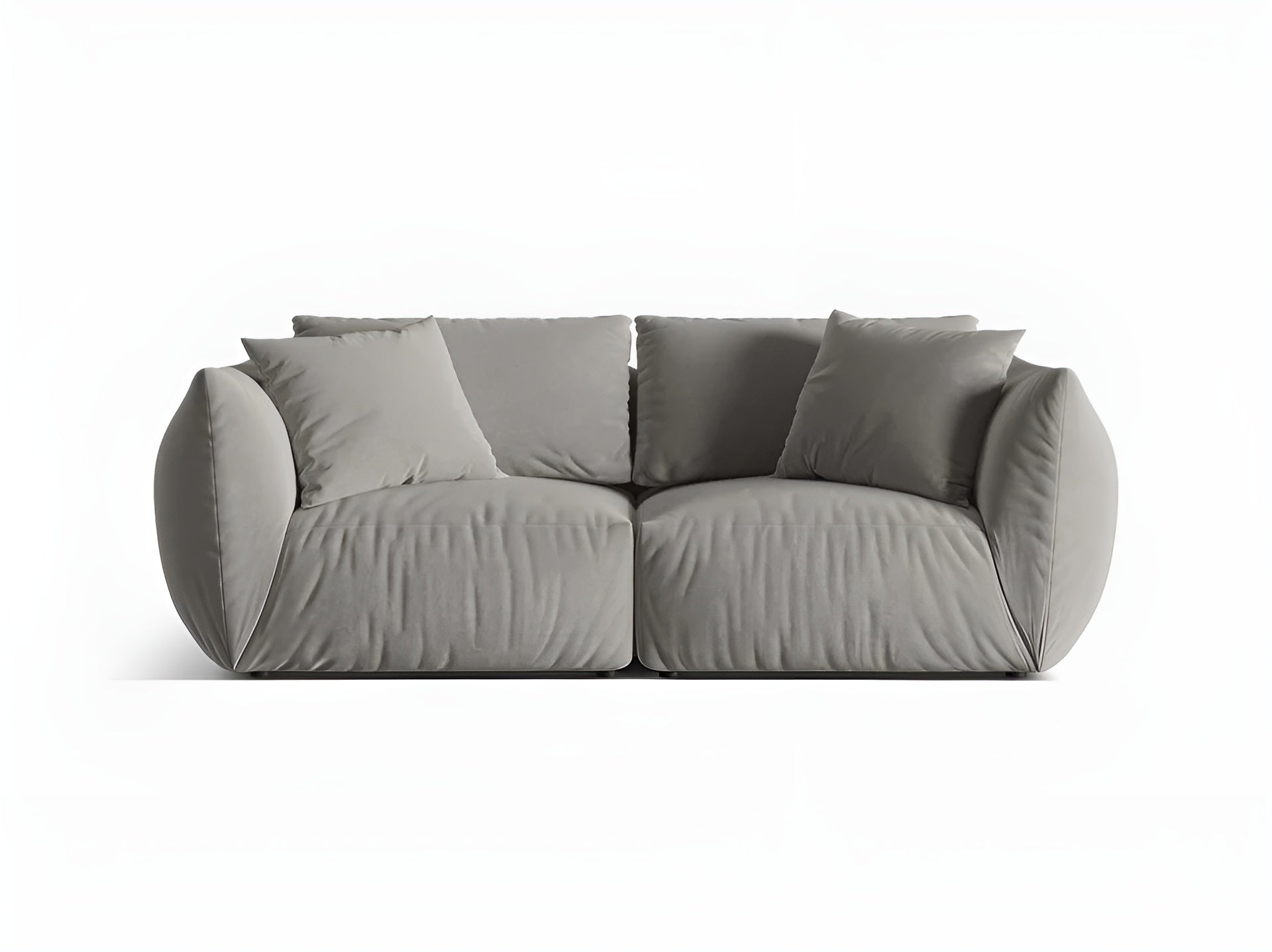Sofa aus Samt 3-sitzig CHRIS grau