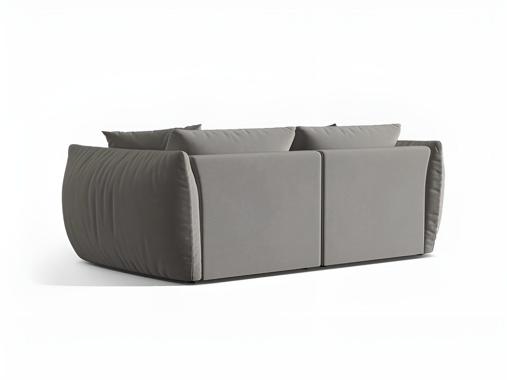 Sofa aus Samt 3-sitzig CHRIS grau