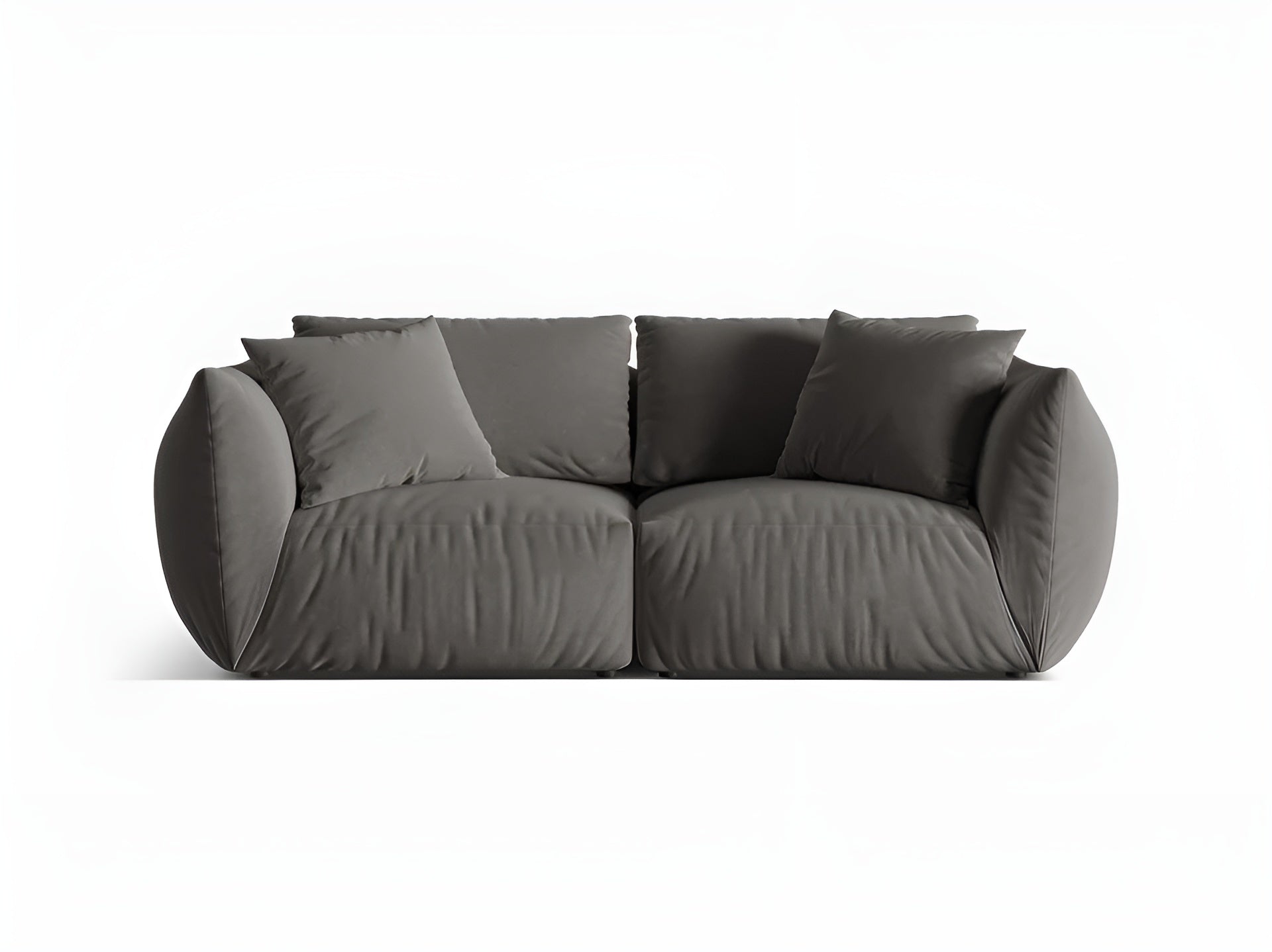 Sofa aus Samt 3-sitzig CHRIS dunkelgrau