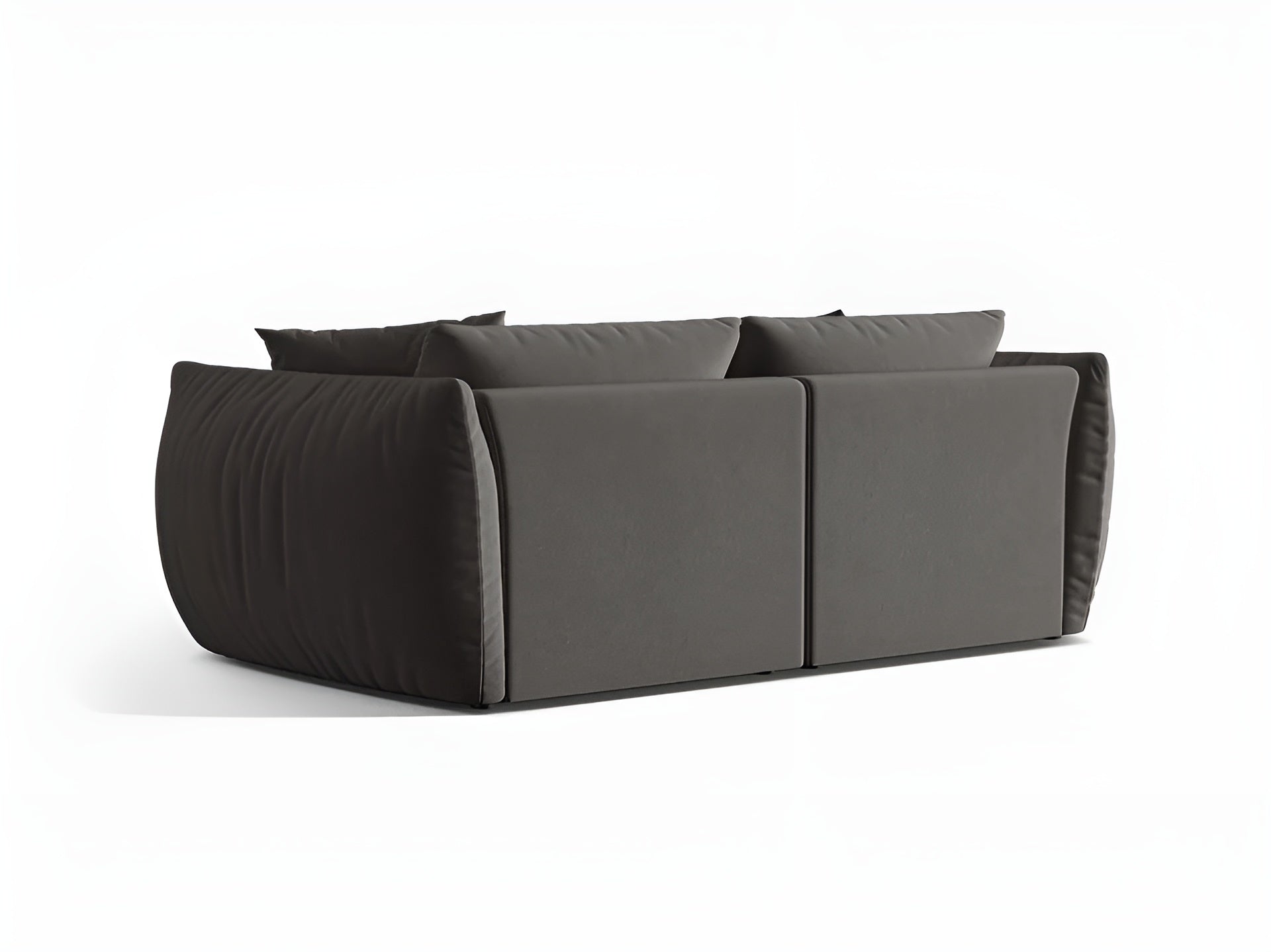 Sofa aus Samt 3-sitzig CHRIS dunkelgrau