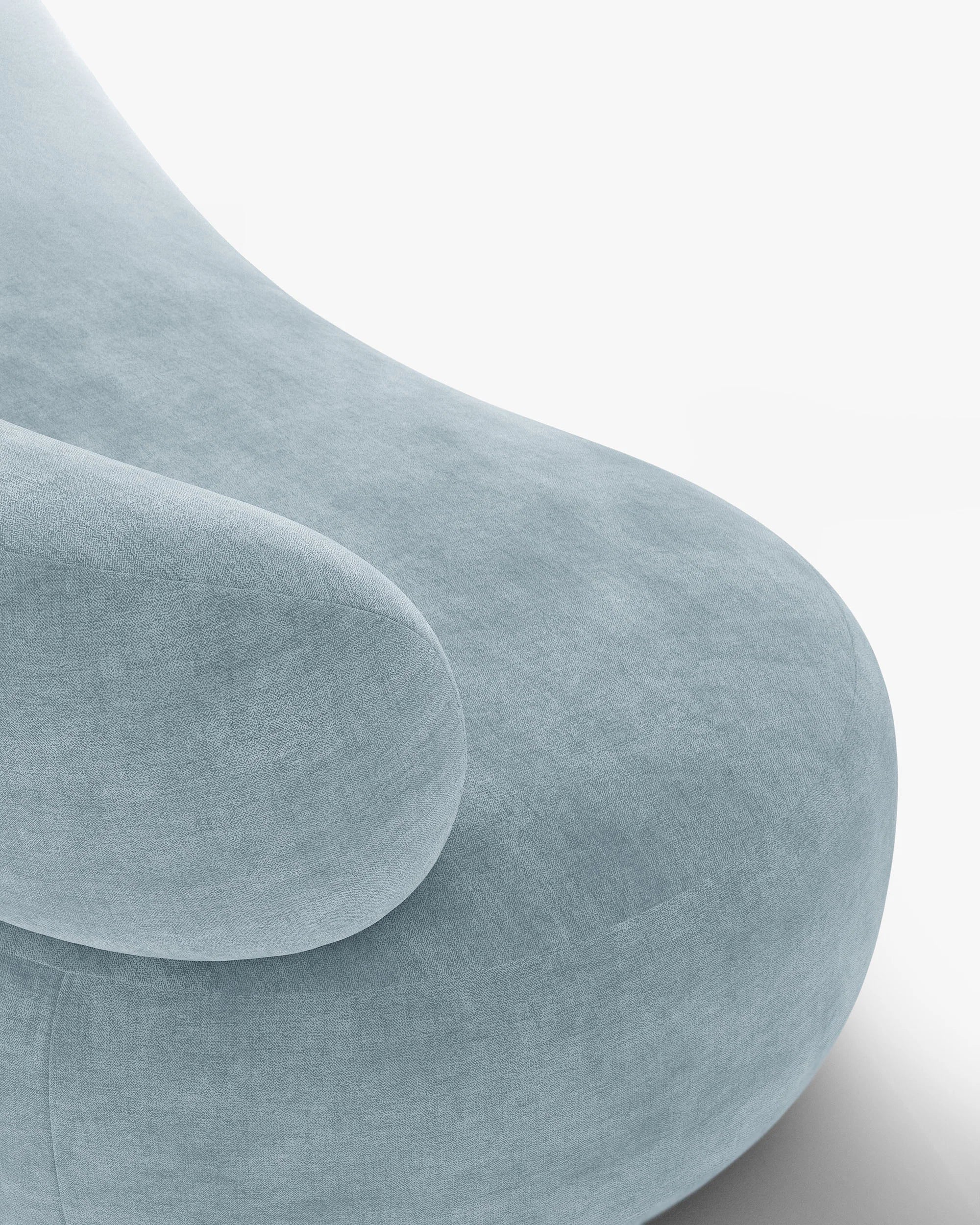 Sofa 3-osobowa AURA pastelowy niebieski szenil