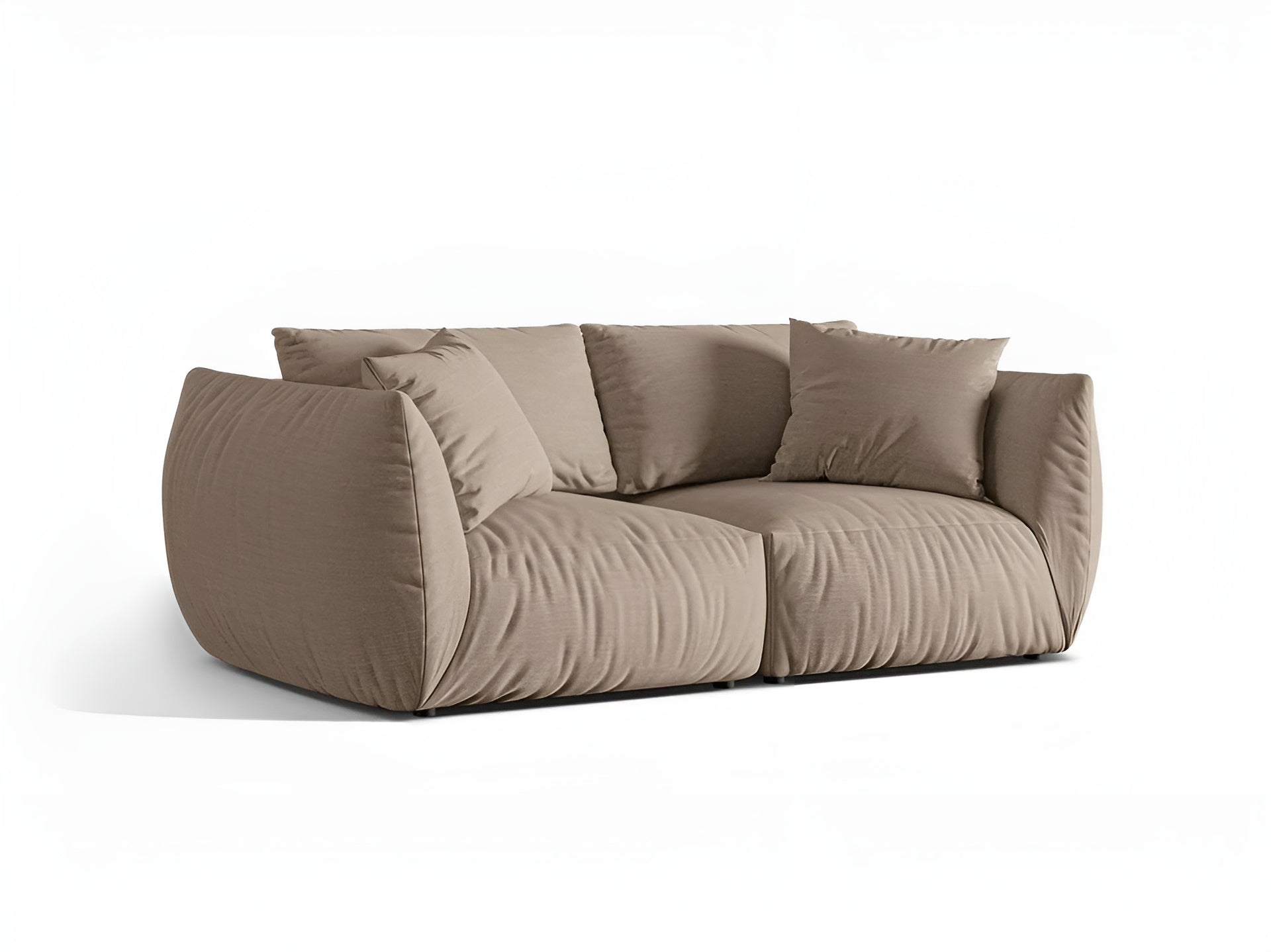 Sofa 3-sitzig CHRIS sandfarbener Chenille
