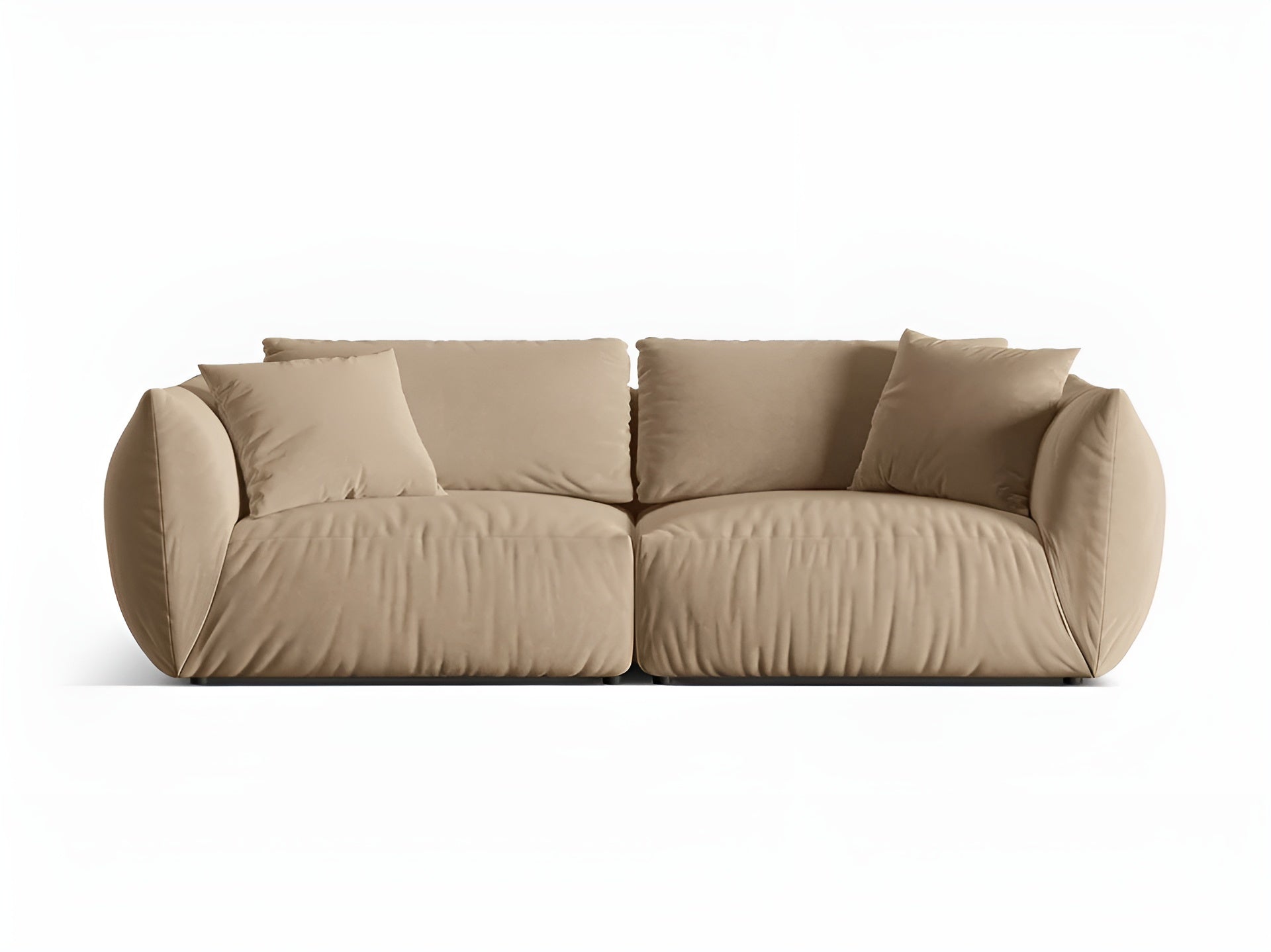 CHRIS sand velvet 4-seater sofa
