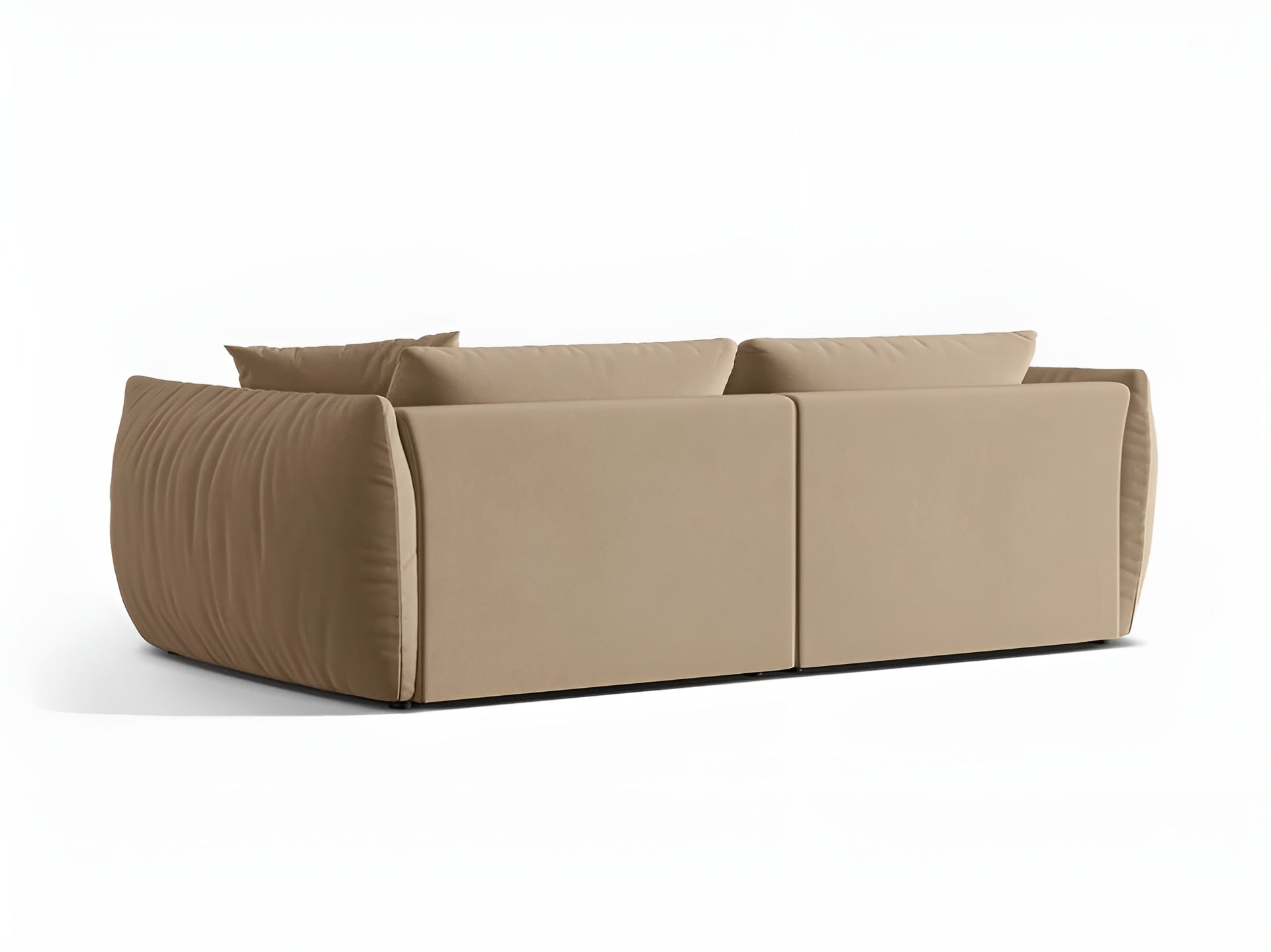 CHRIS sand velvet 4-seater sofa