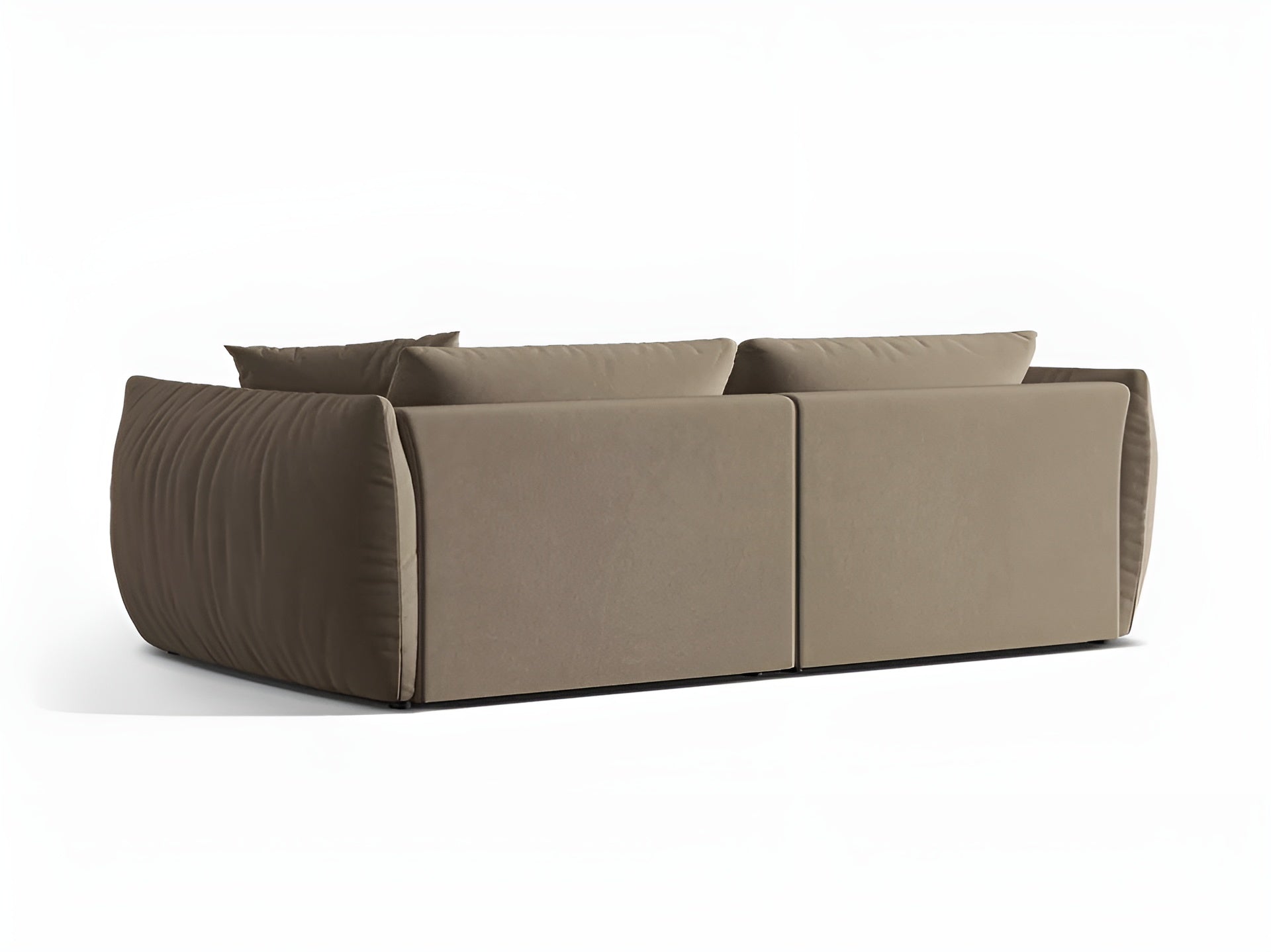 CHRIS light brown velvet 4-seater sofa