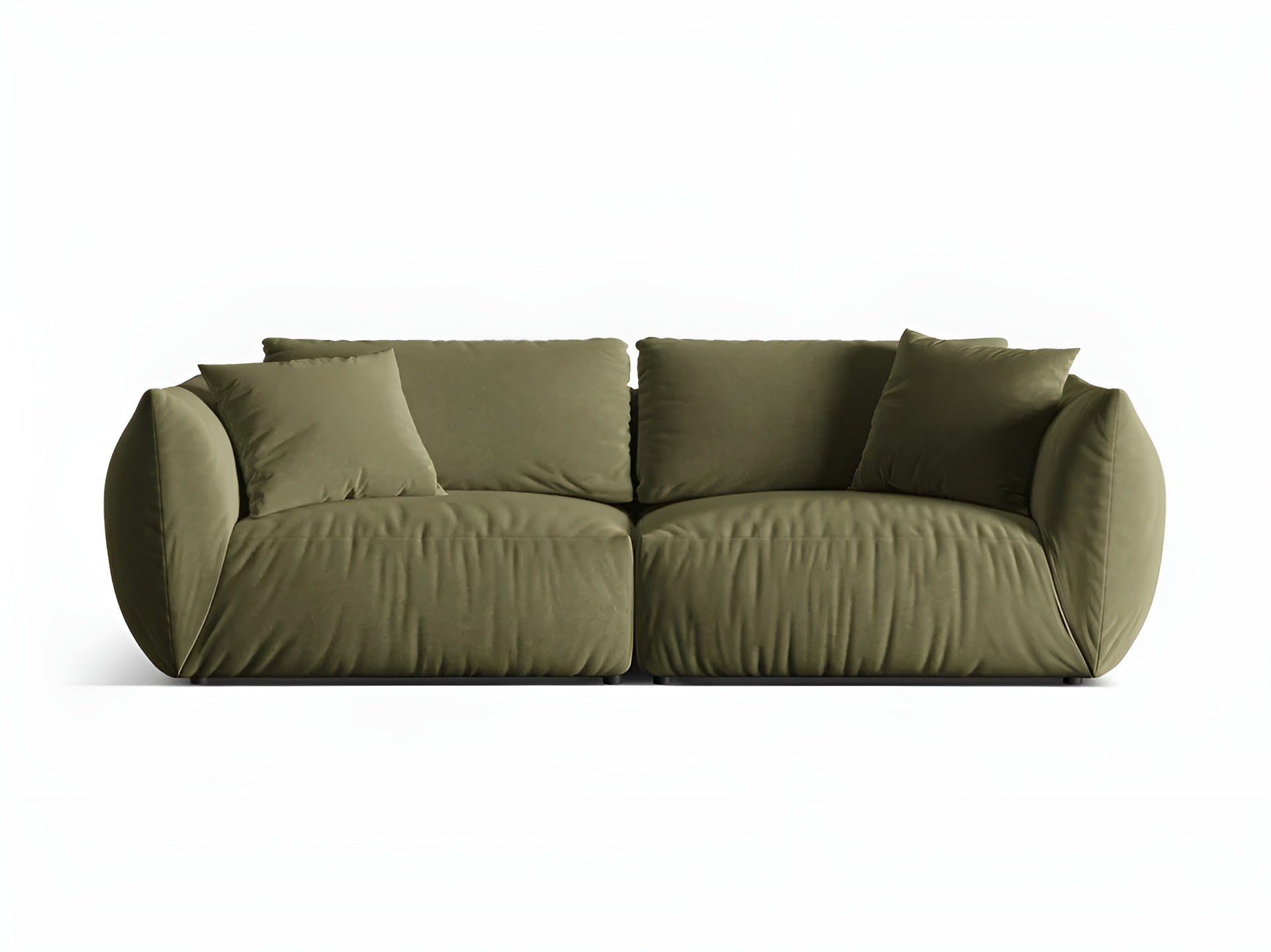 Sofa aus Samt für 4 Personen CHRIS hellgrün