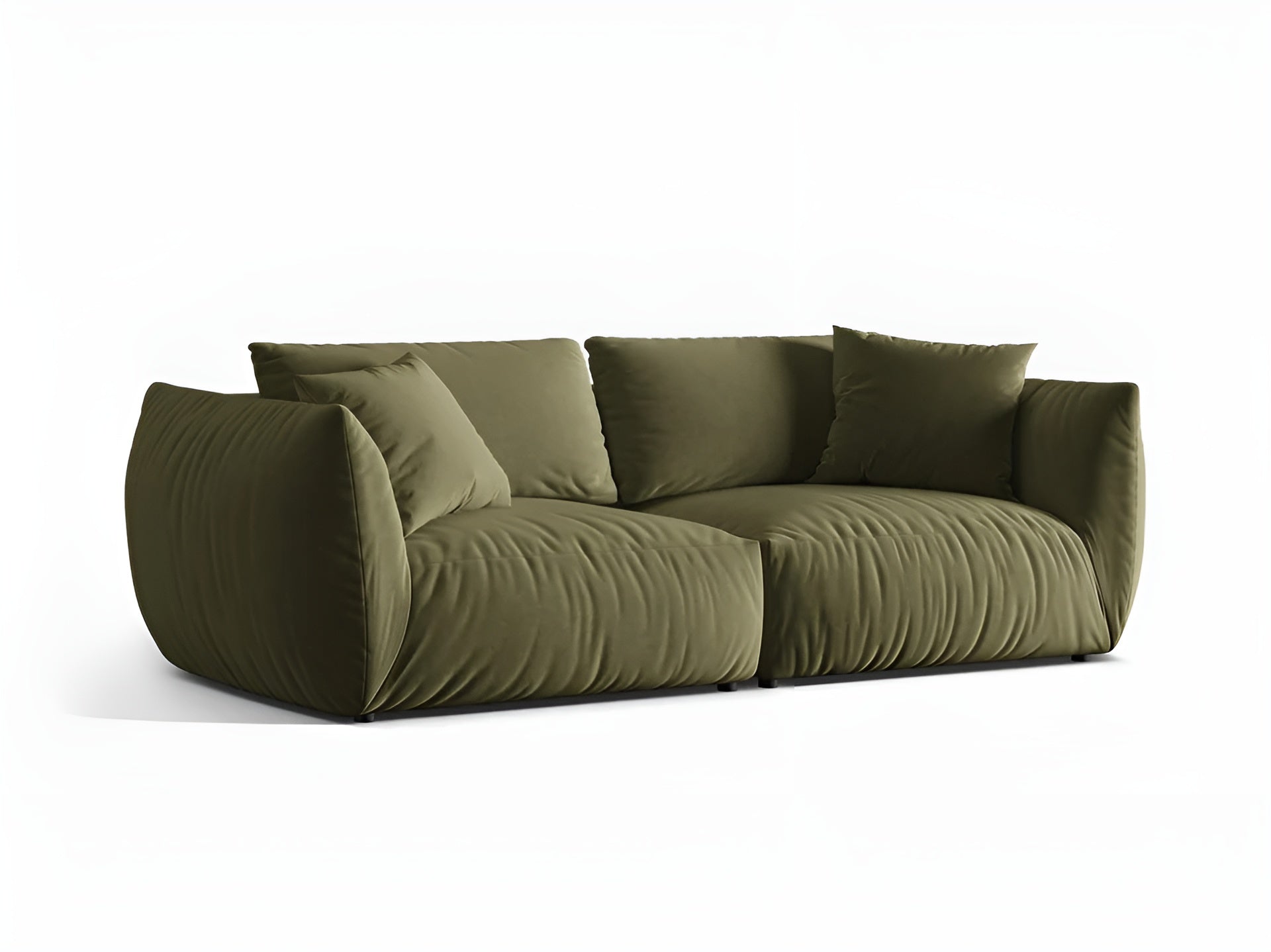 Sofa aus Samt für 4 Personen CHRIS hellgrün