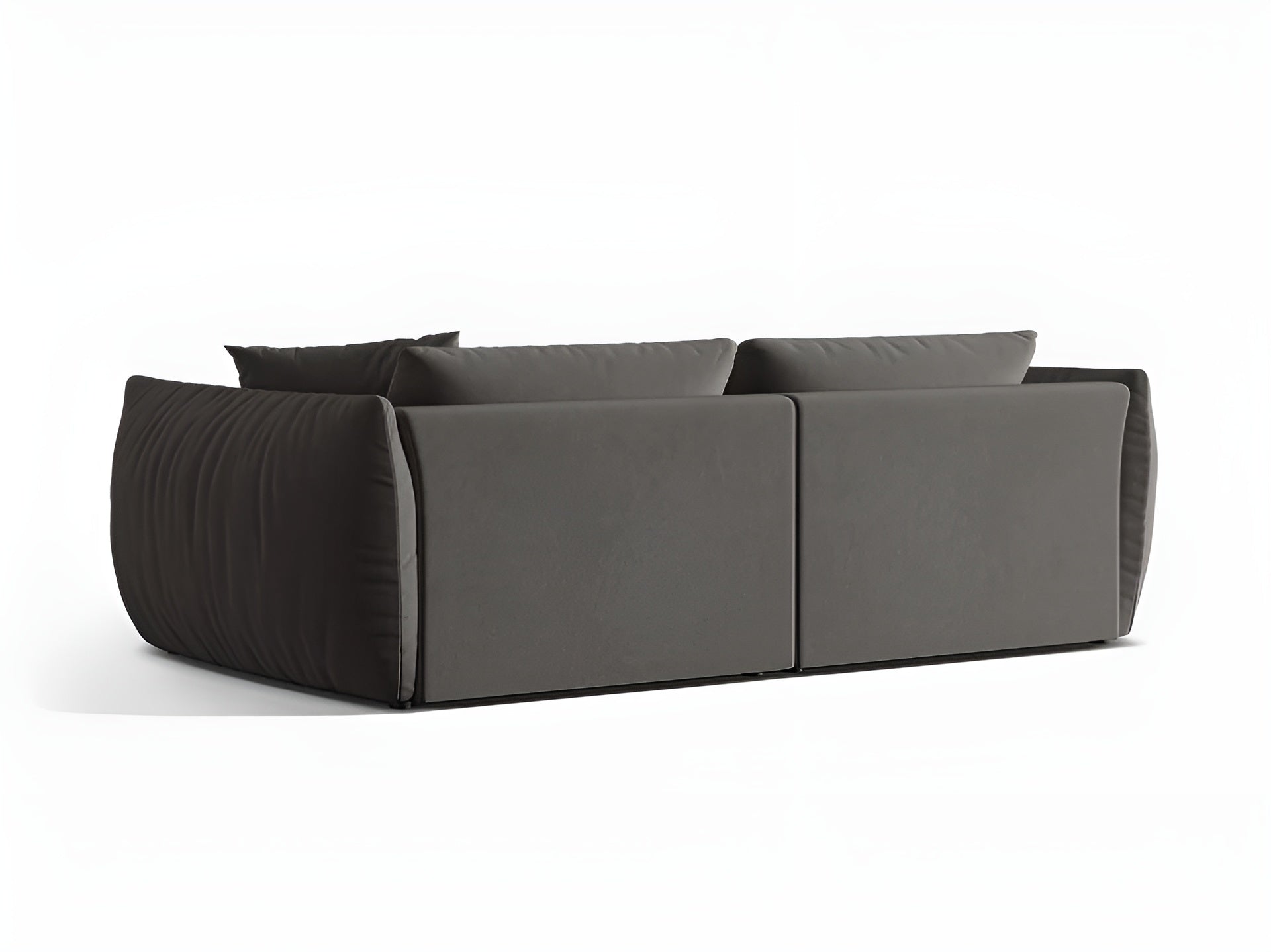 Velvet sofa for 4 people CHRIS dark gray
