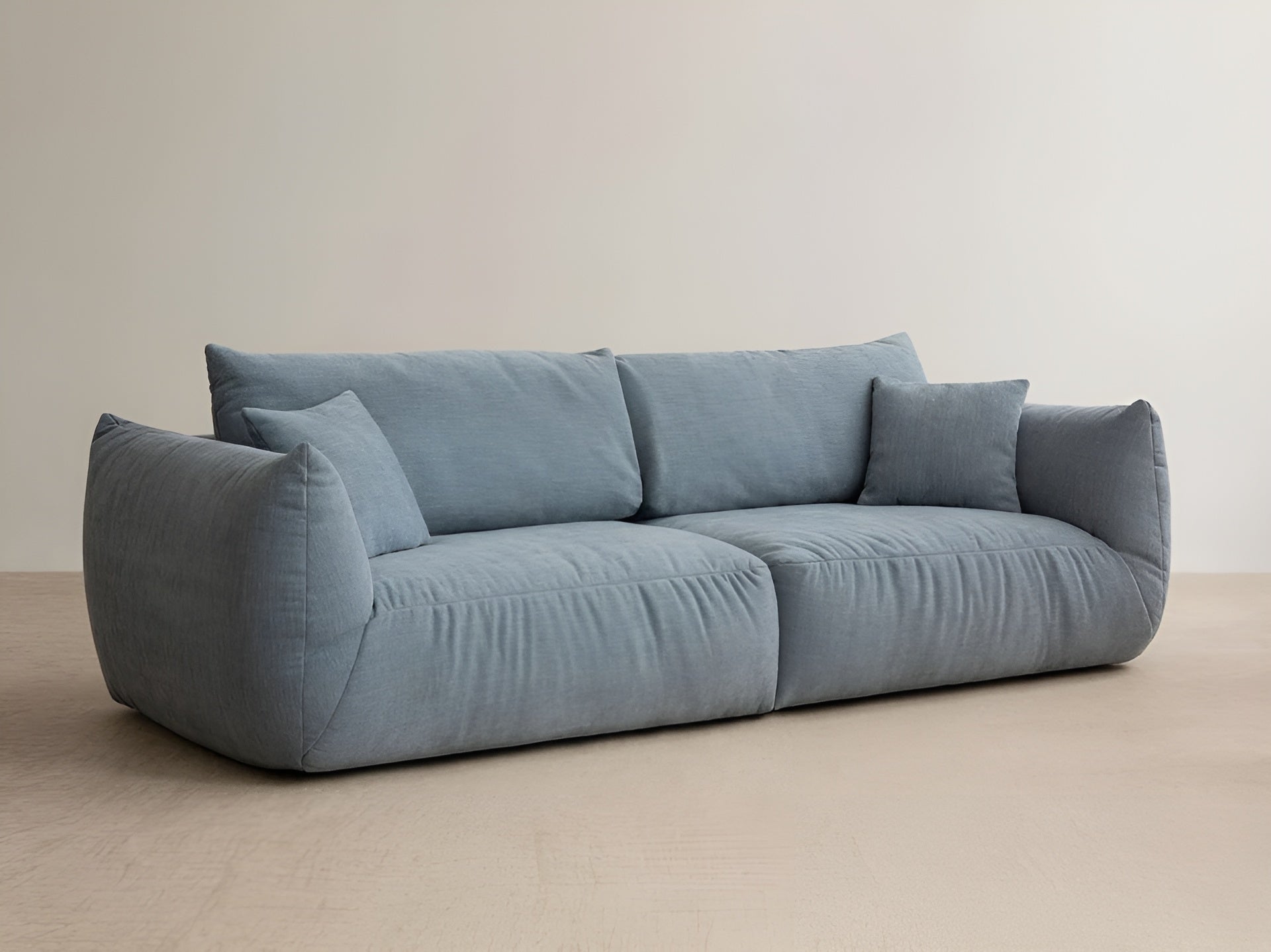 Sofa 4-Sitzer CHRIS hellblaues Chenille