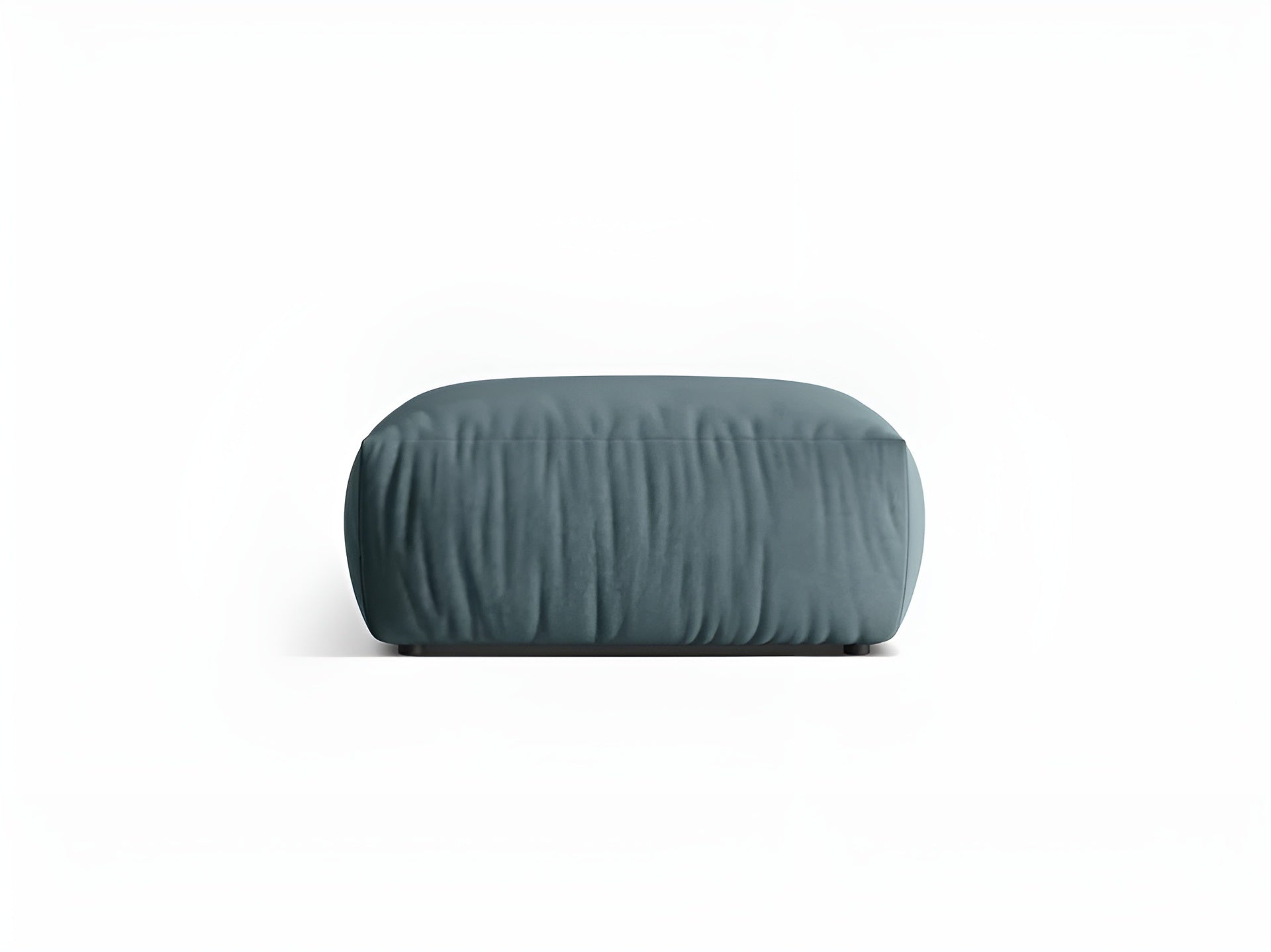 CHRIS light blue velvet pouf