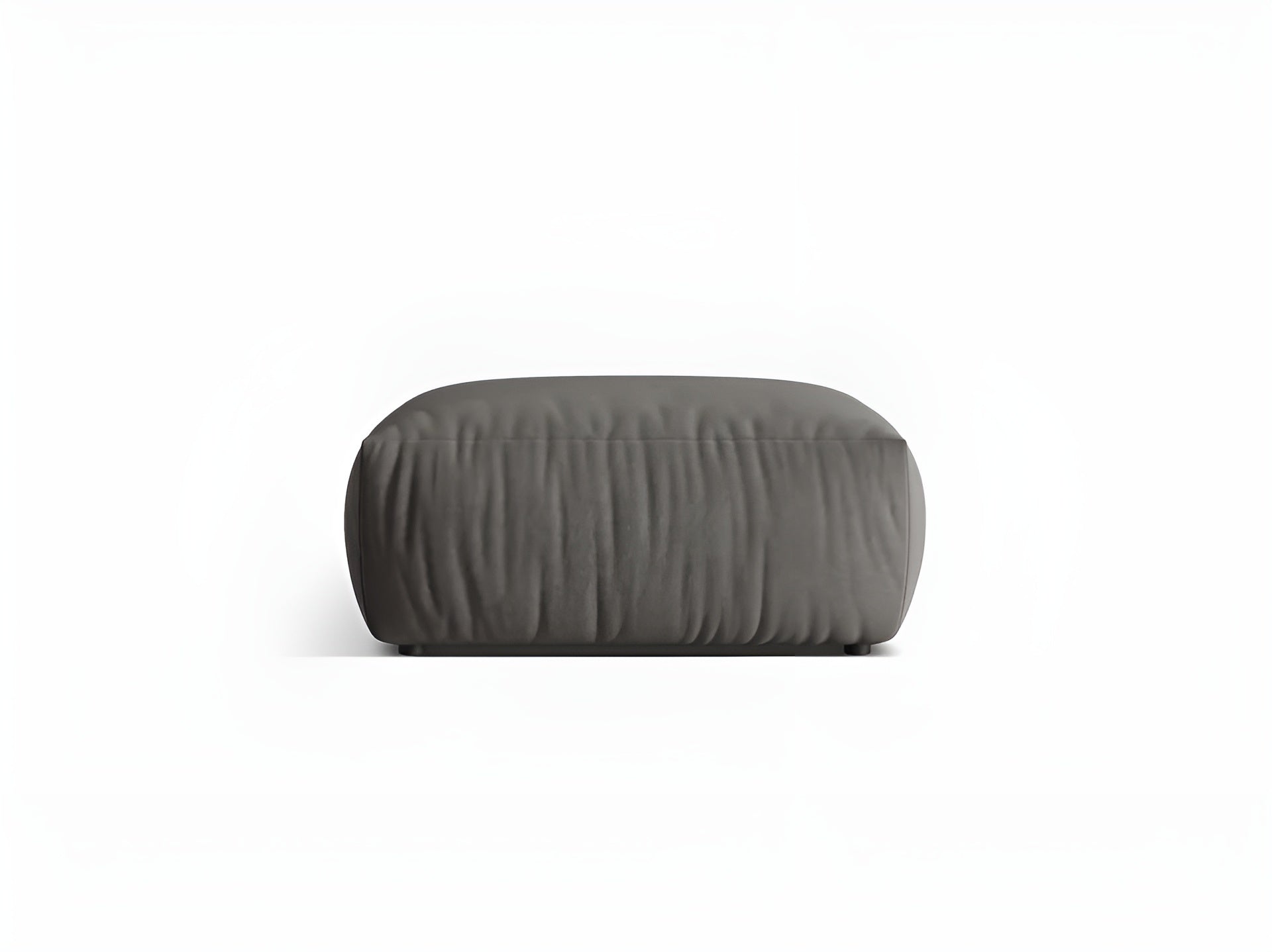 CHRIS dark gray velvet pouf