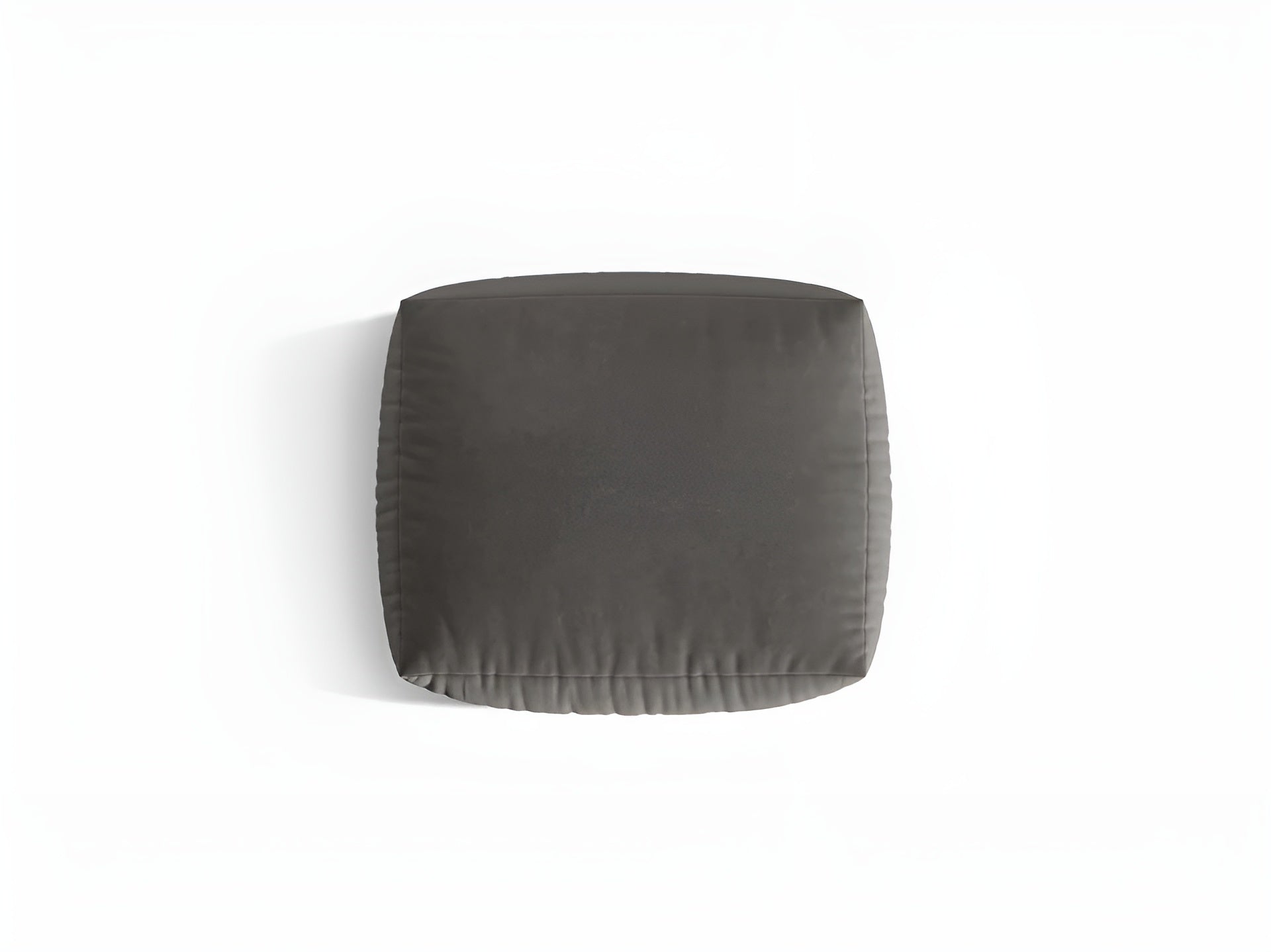 CHRIS dark gray velvet pouf