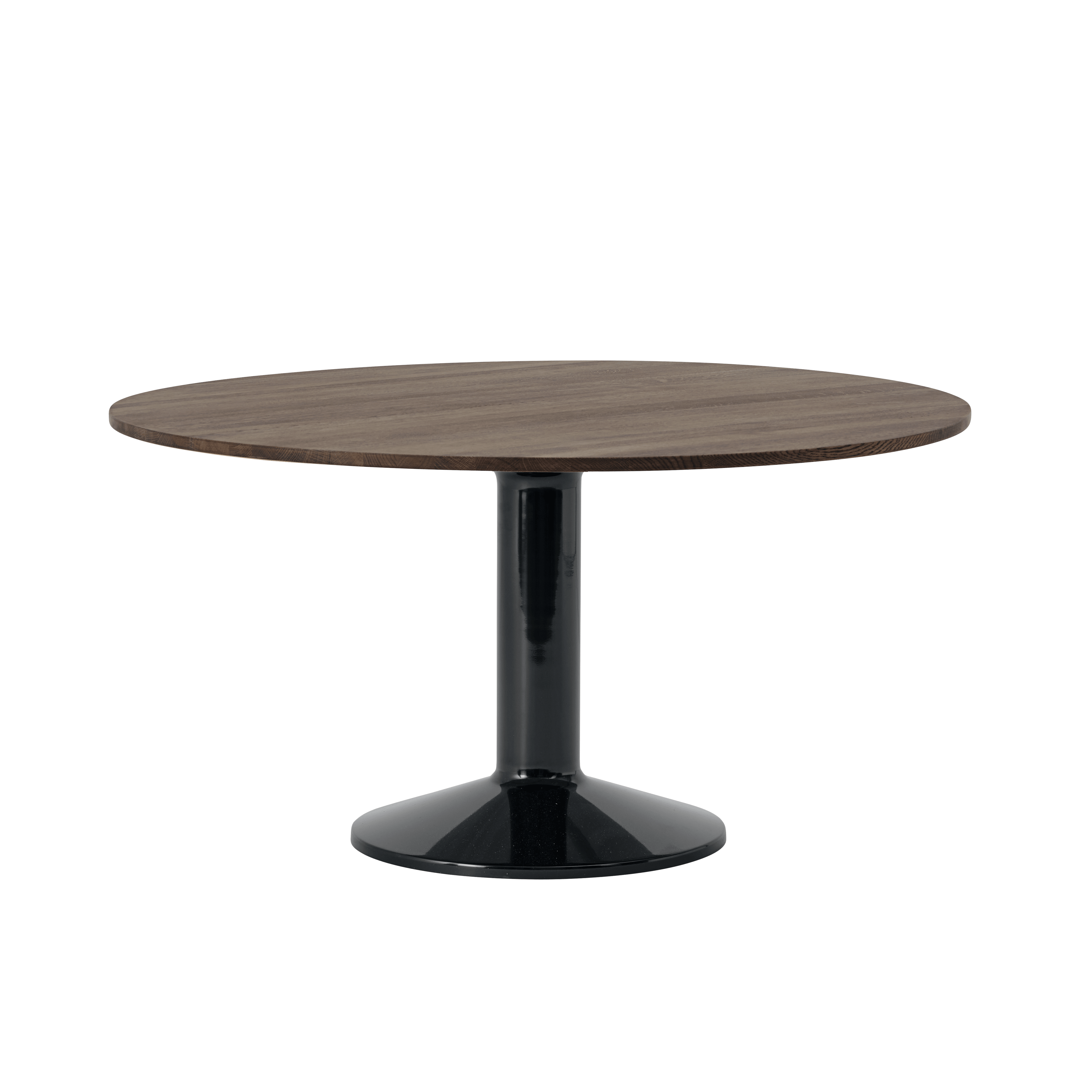 Round Table MIDST dark oiled oak with black base