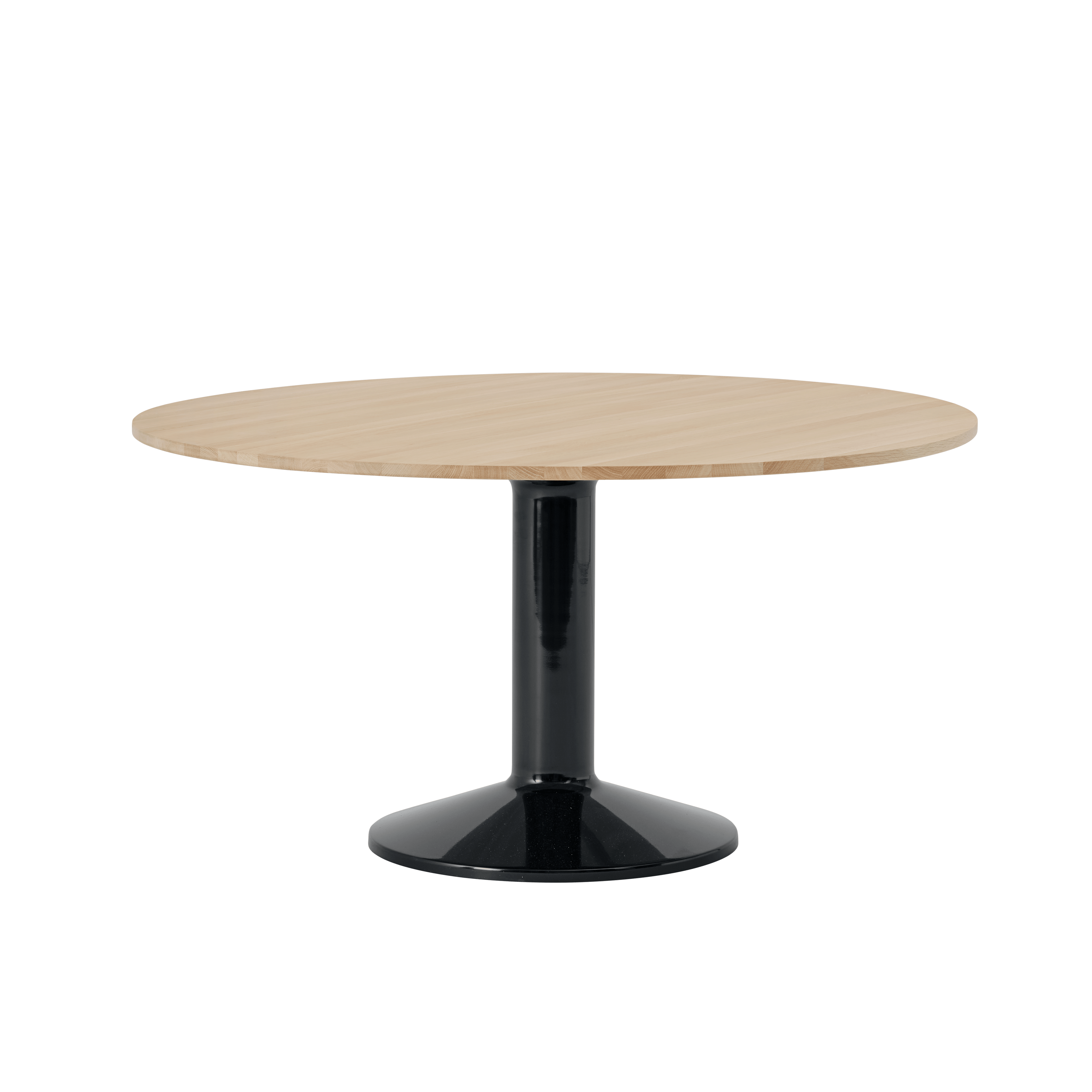 Round Table MIDST Oiled Oak with Black Base