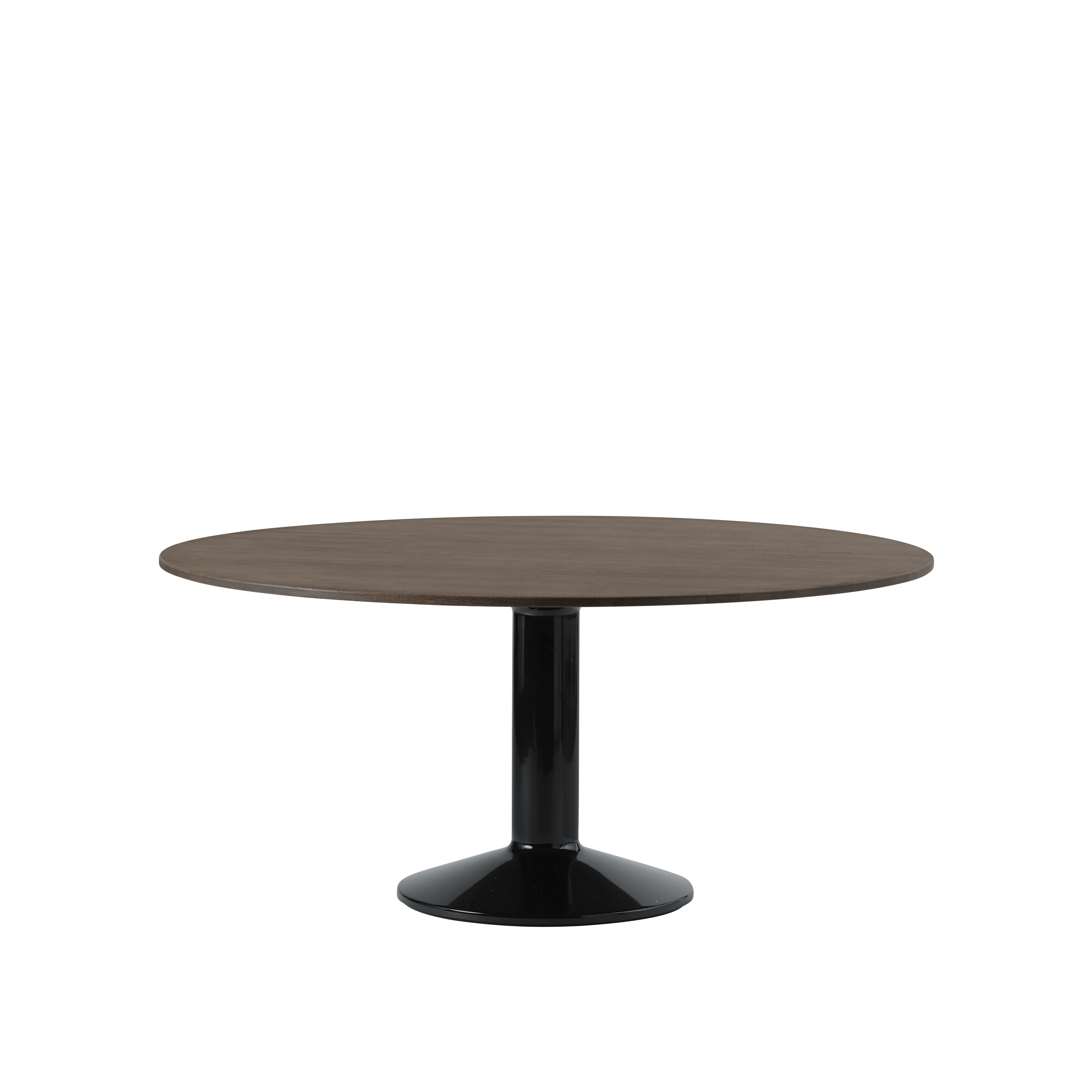 Round Table MIDST dark oiled oak with black base