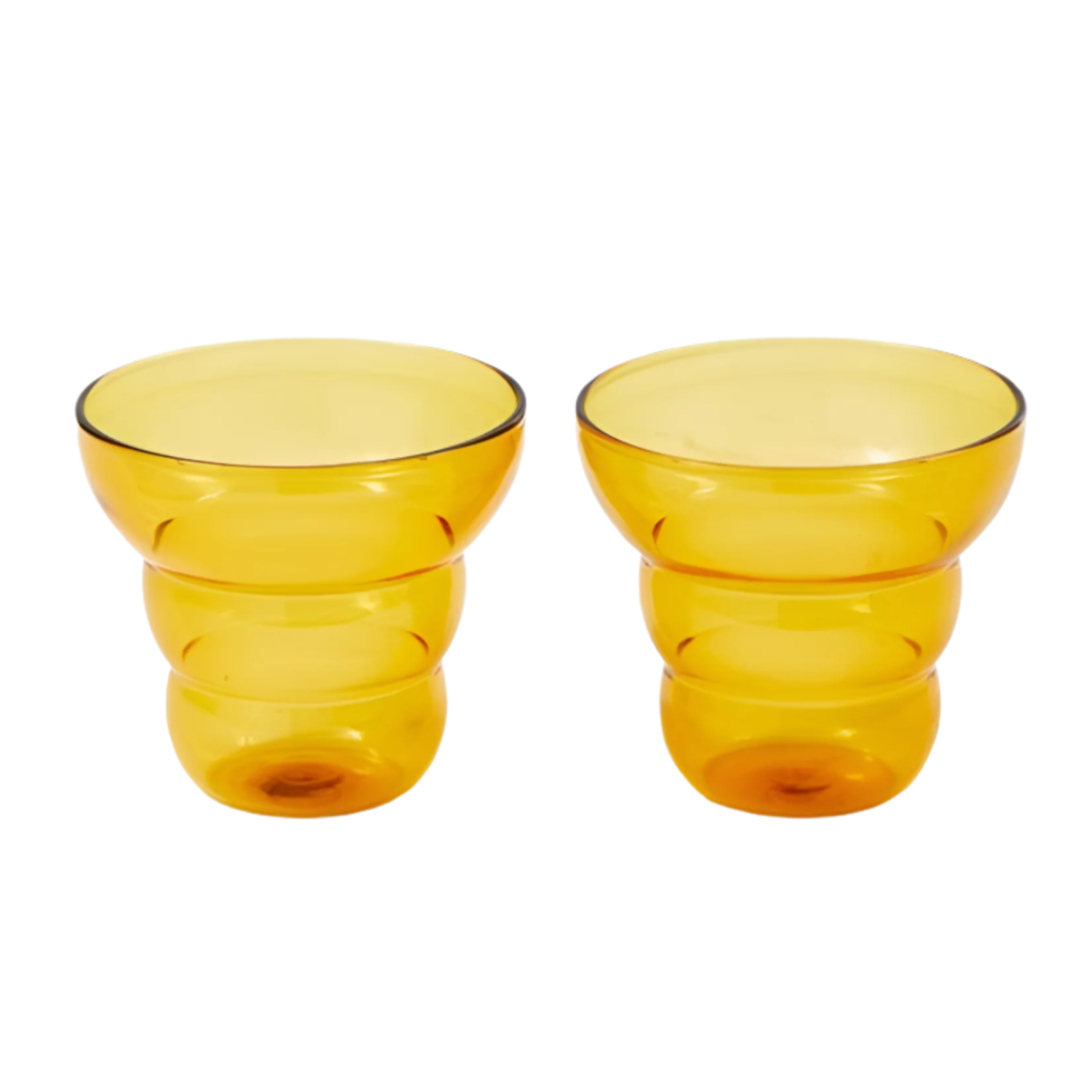 Set von Tassen MIZU KIRI dunkelgelb