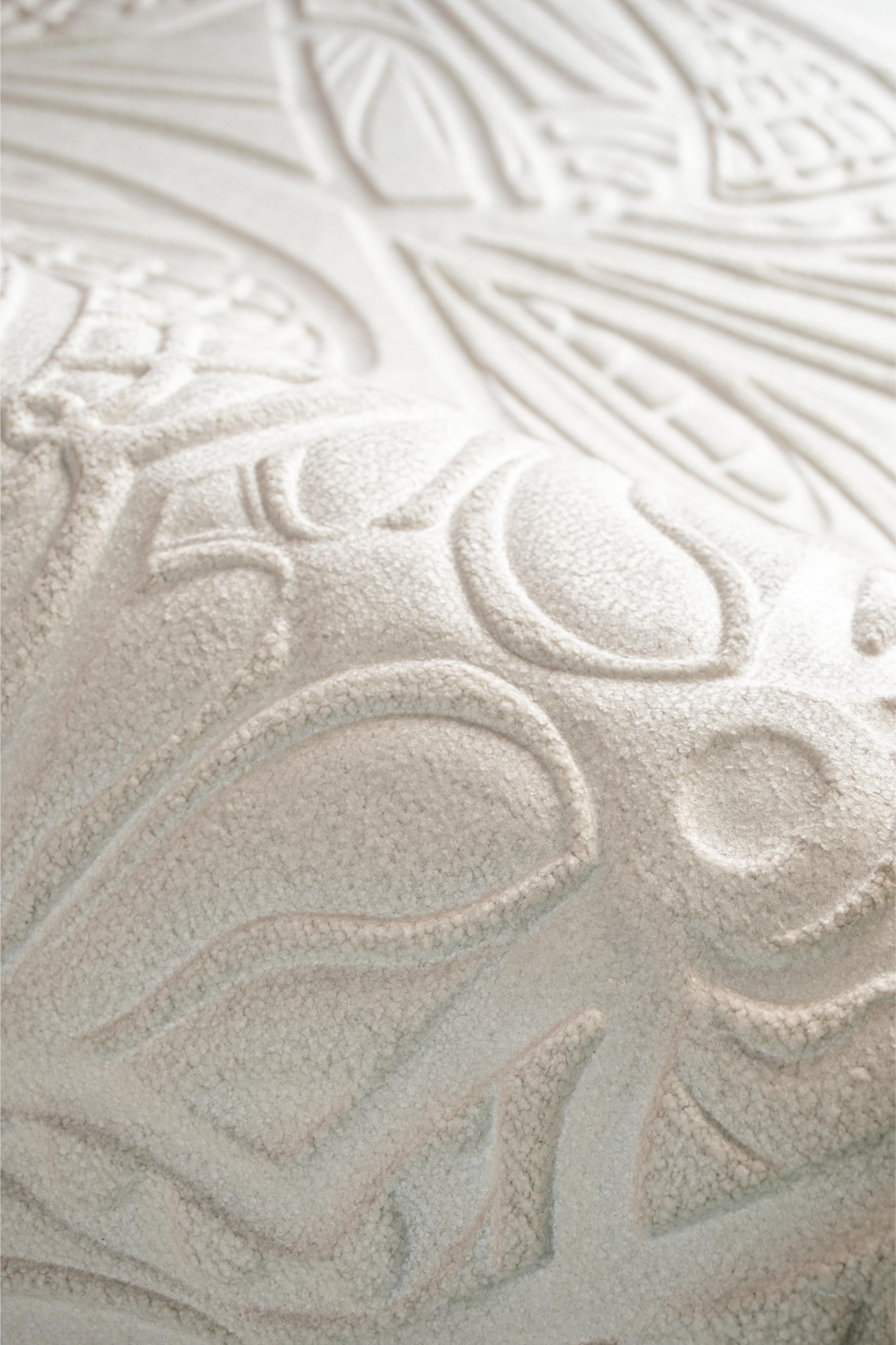 3D Boucle Textile Wallpaper LACY LONGLEGS Dark Beige