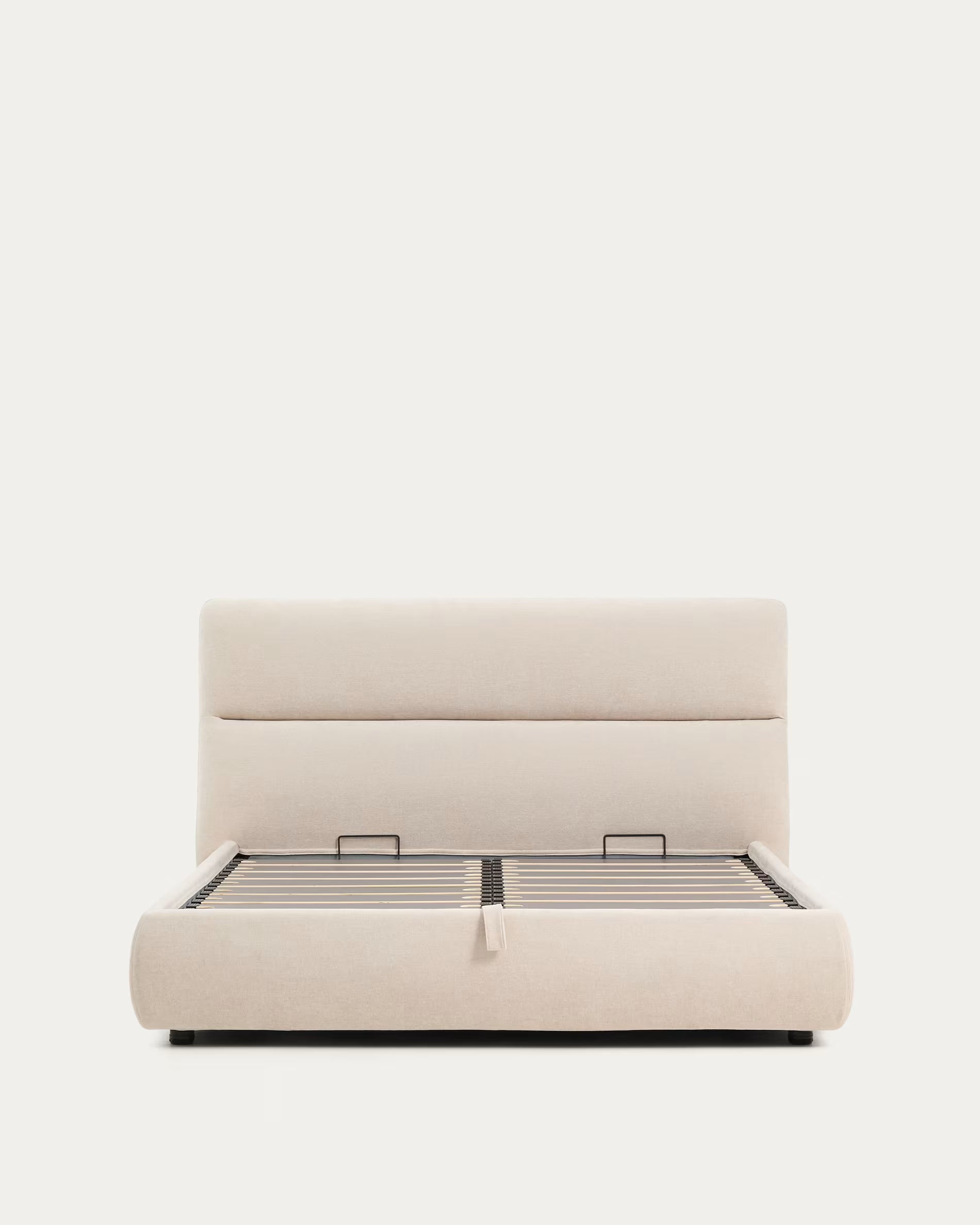 Bett mit Bettkasten DAFRA beige Chenille