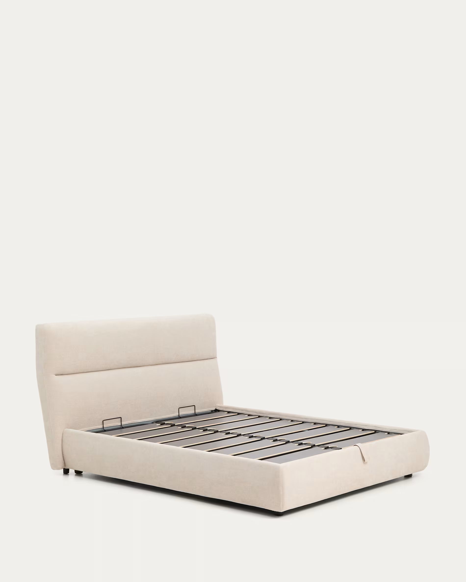 Bett mit Bettkasten DAFRA beige Chenille