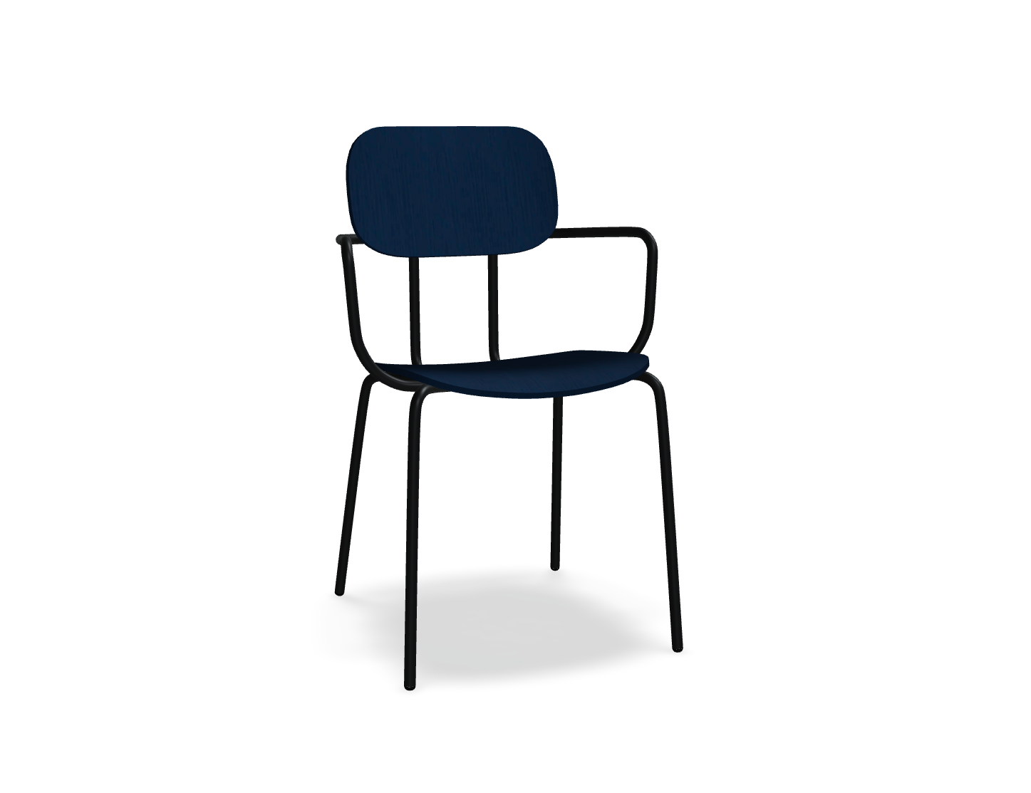 Krzesło NEW SCHOOL czarna podstawa – .mdd