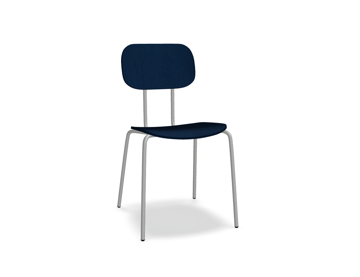 Krzesło NEW SCHOOL jasnoszara podstawa – .mdd