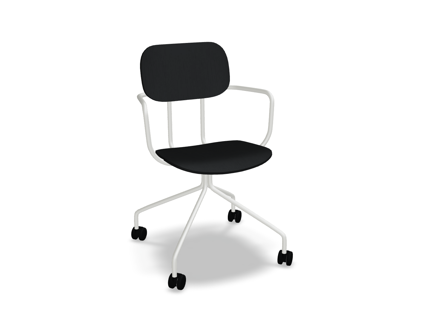 Krzesło biurowe NEW SCHOOL perłowa podstawa – .mdd