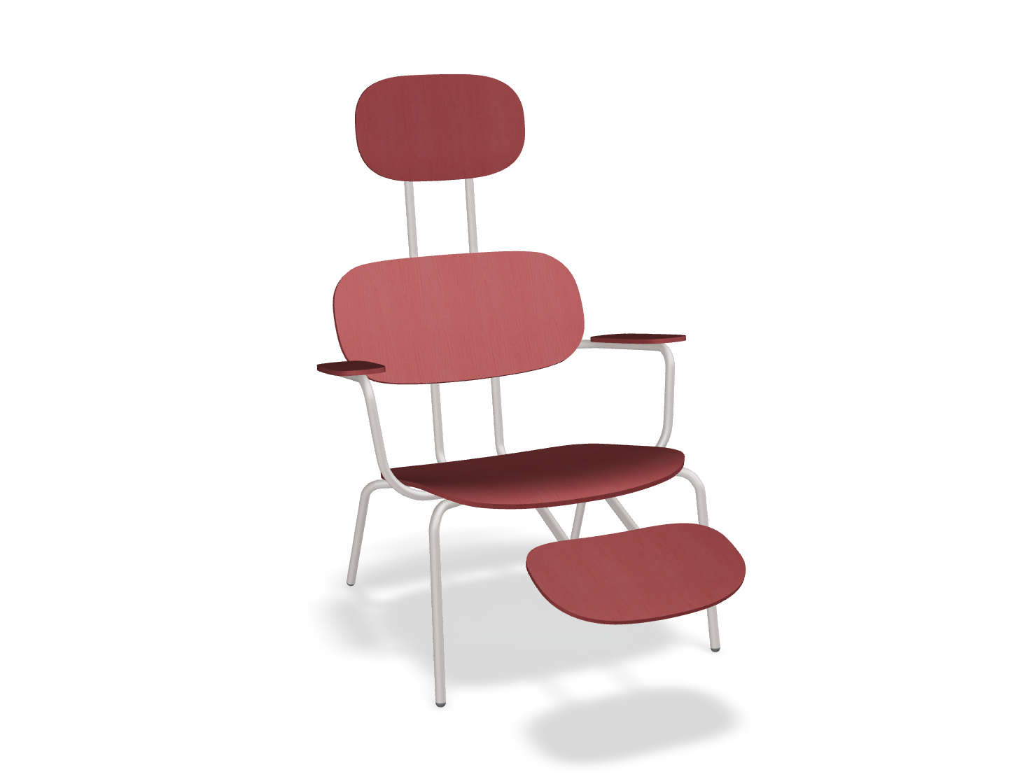Fotel z zagłówkiem NEW SCHOOL LOUNGE beżowa podstawa – .mdd
