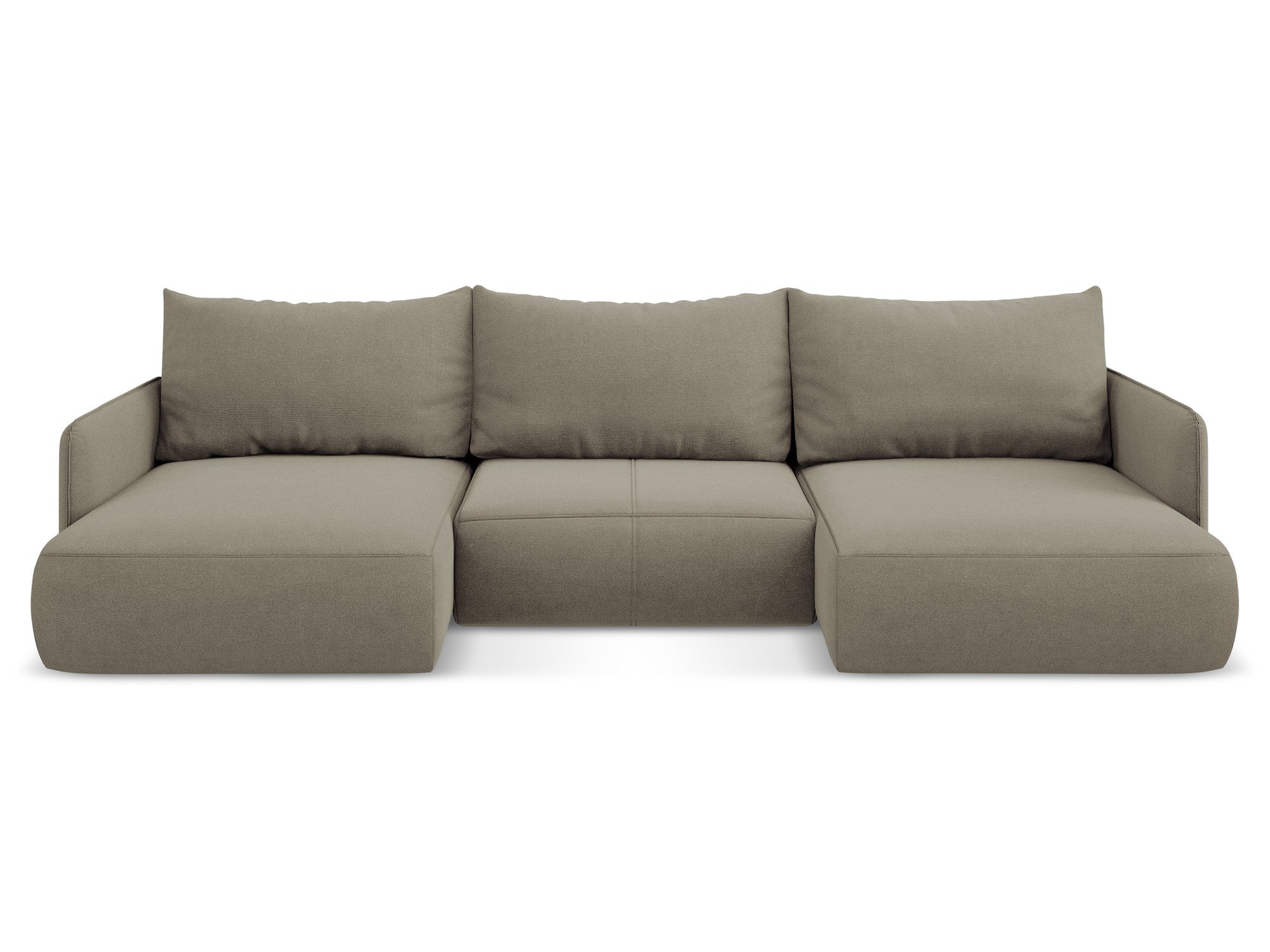 Panoramic Corner Sofa with Sleeping Function NANEA Dark Beige