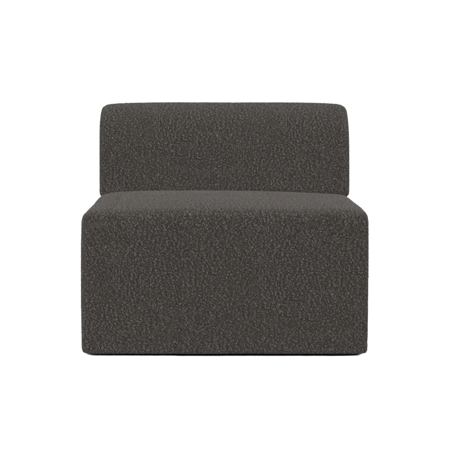 Modulares Sofa TORI - mittleres Element schwarzes Boucle