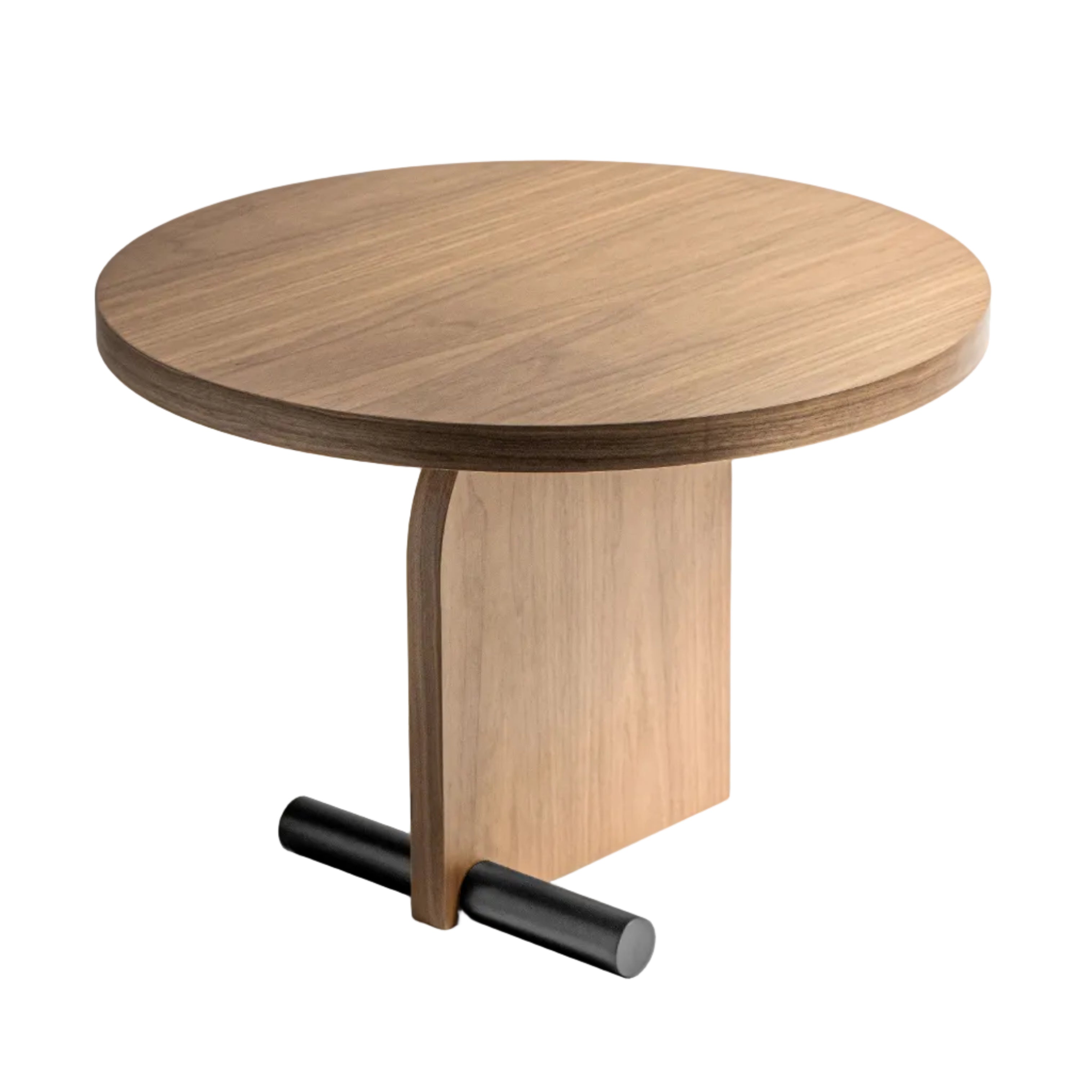 NOVA coffee table walnut veneer with black finish