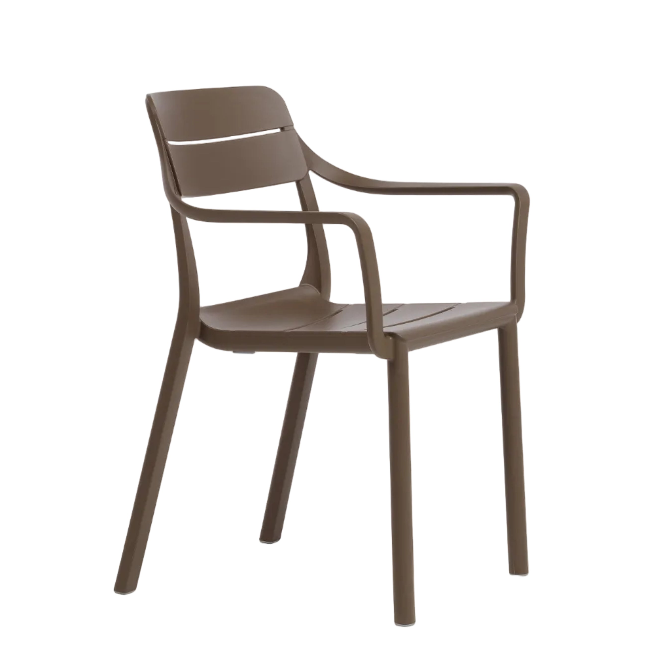 Outdoor chair with armrests CASSIA brown
