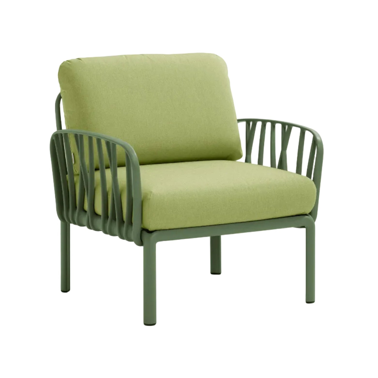 Außenstuhl KOMODO grün Sunbrella® mit grüner Agave-Basis