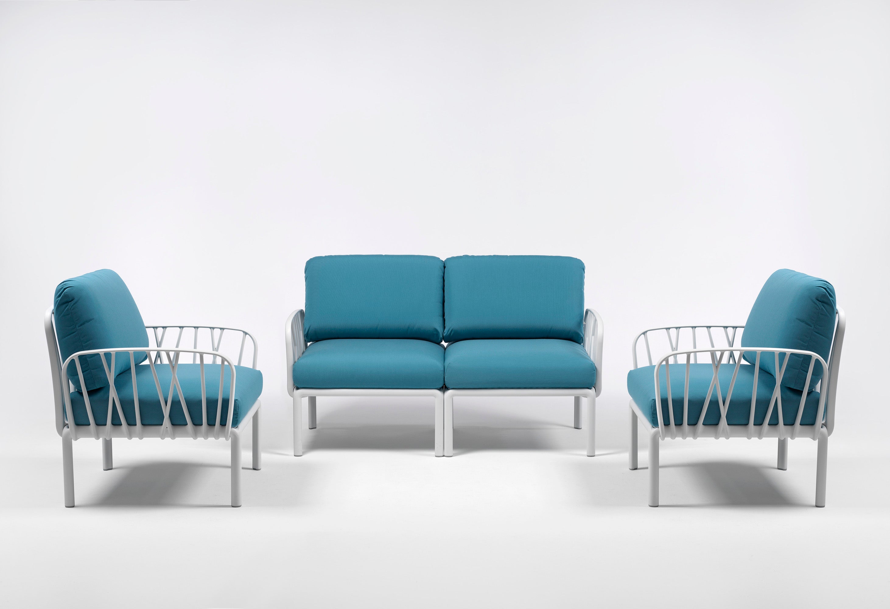 Outdoor Armchair KOMODO Green Sunbrella® with White Base